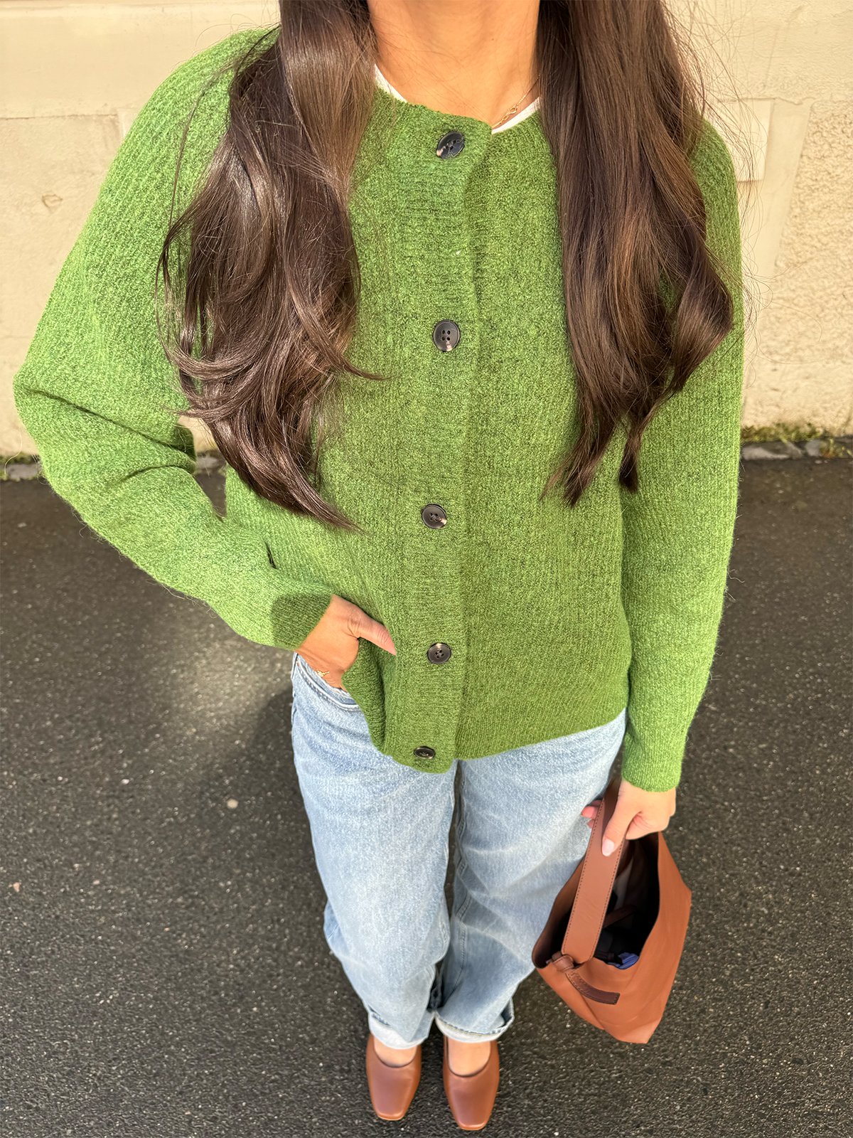 Selected Femme Lulu Long Sleeve Knit Short Cardigan Spindle Tree