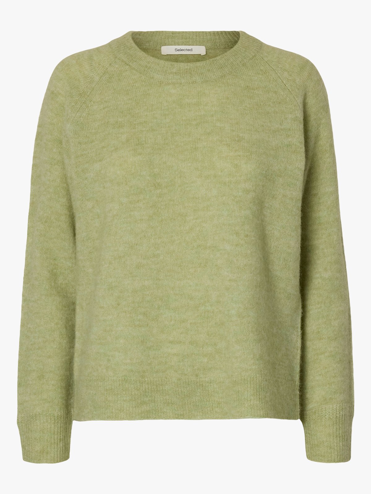 Selected Femme Lulu Long Sleeve Knit O-Neck Lint Melange