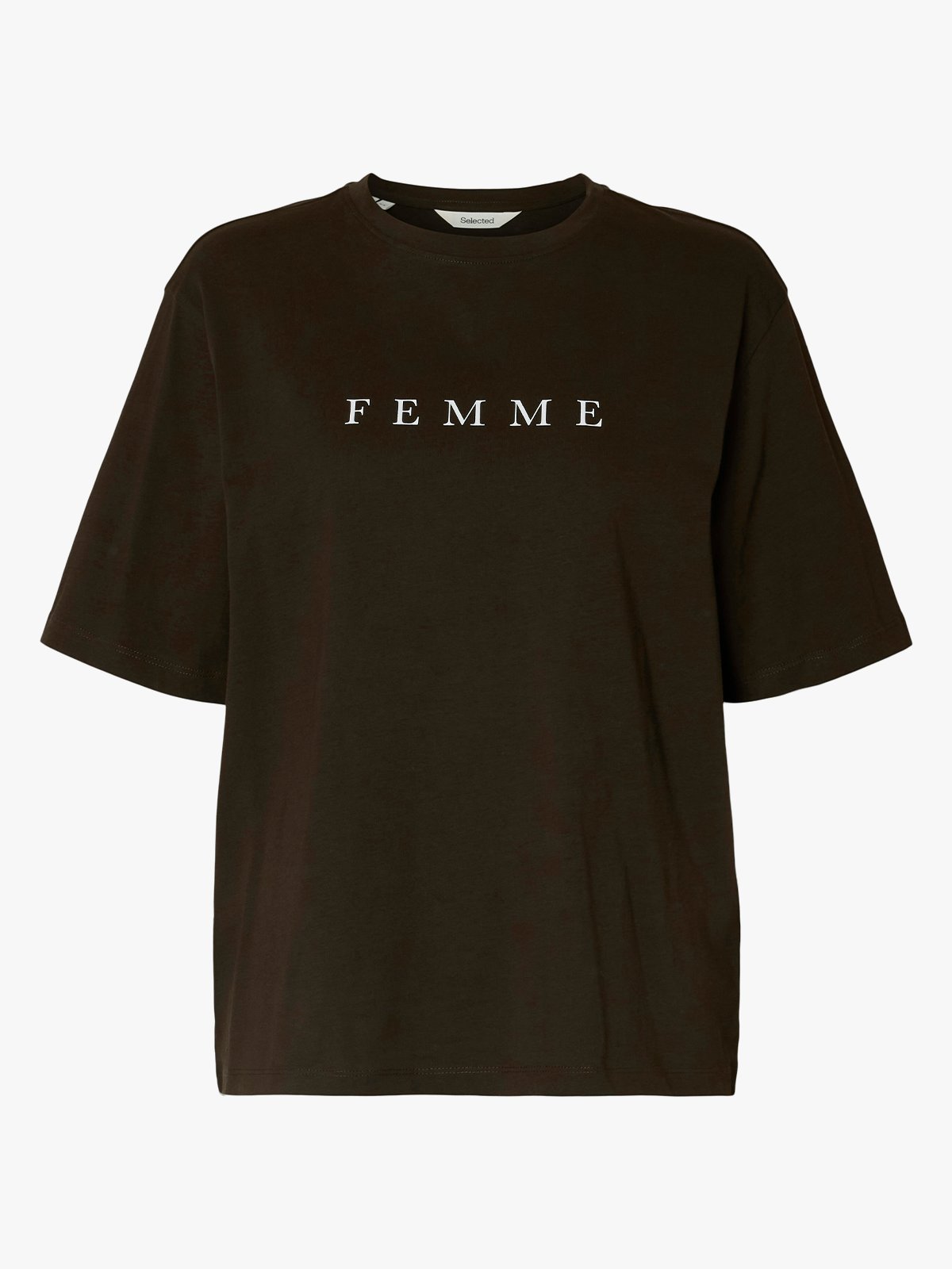 Selected Femme Vilja Short Sleeve Printed Tee Delicioso / Bright White