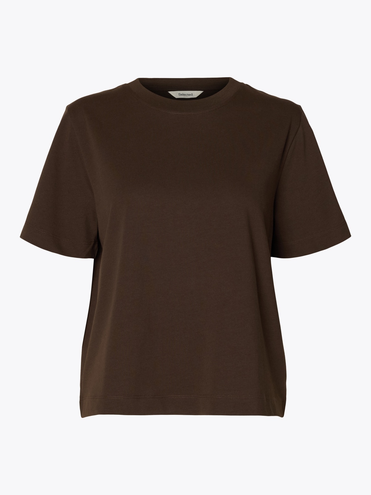 Selected Femme Essential Short Sleeve Boxy Tee Delicioso
