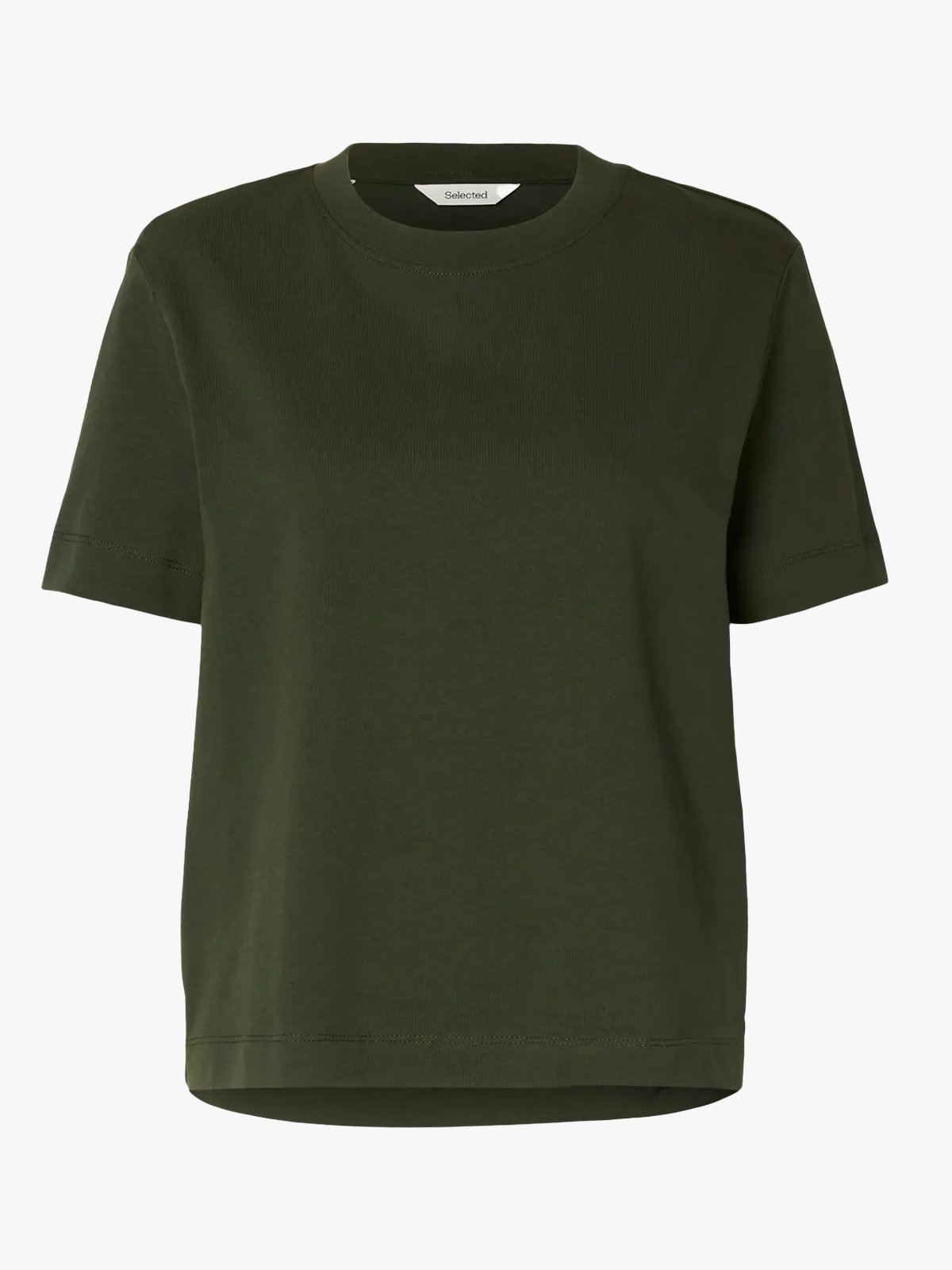 Selected Femme Essential Short Sleeve Boxy Tee Deep Depths