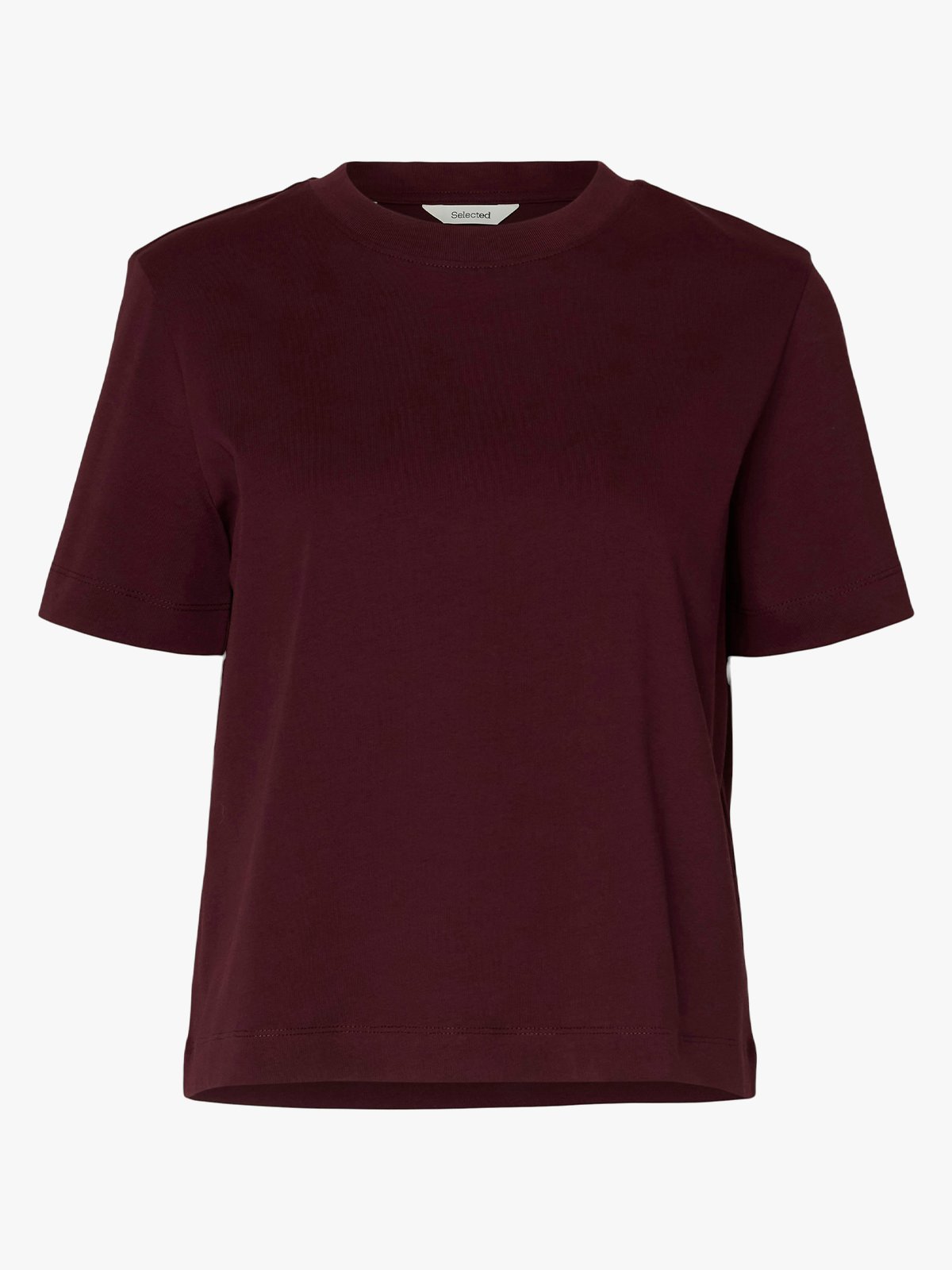 Selected Femme Essential Short Sleeve Boxy Tee Fig