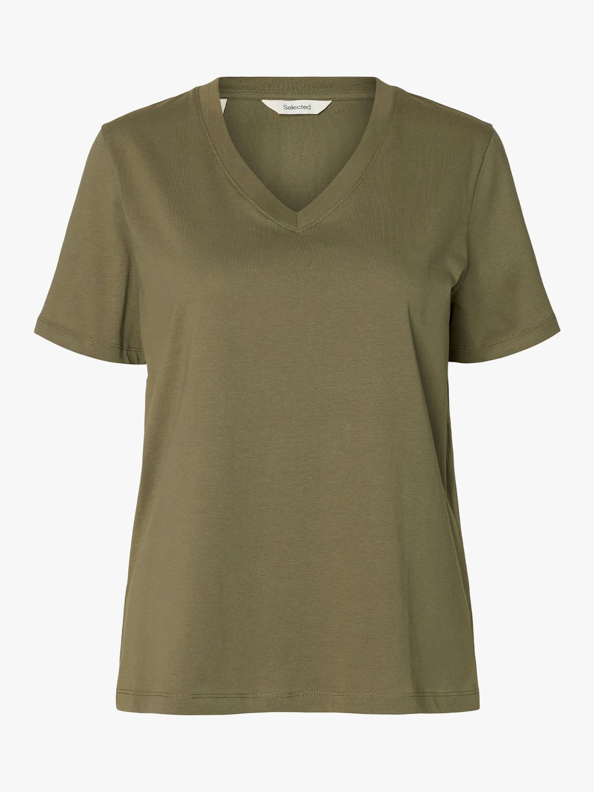 Selected Femme Essential Short Sleeve V-Neck Tee Kalamata