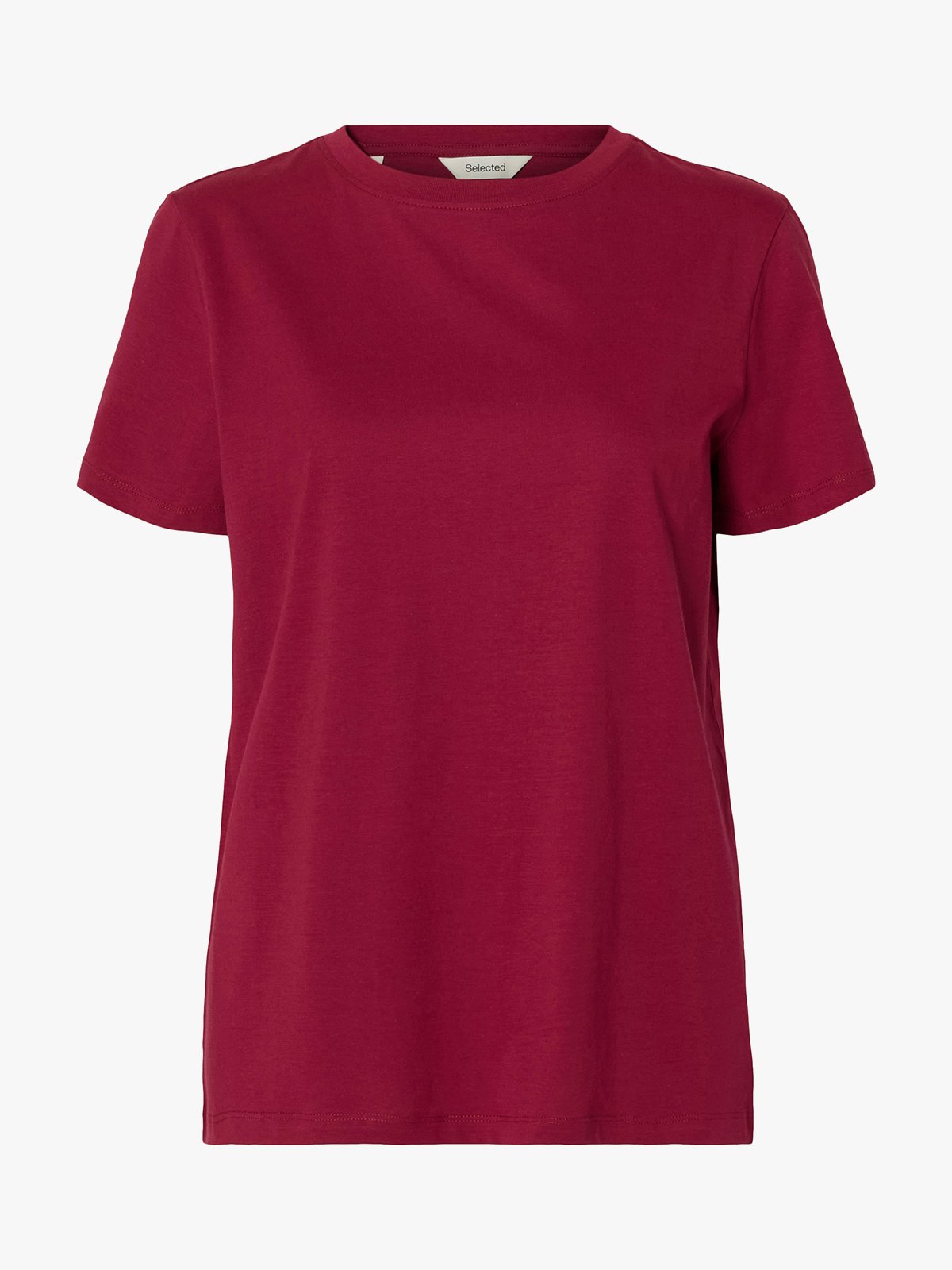Selected Femme My Essential Short Sleeve O-Neck Tee Anemone