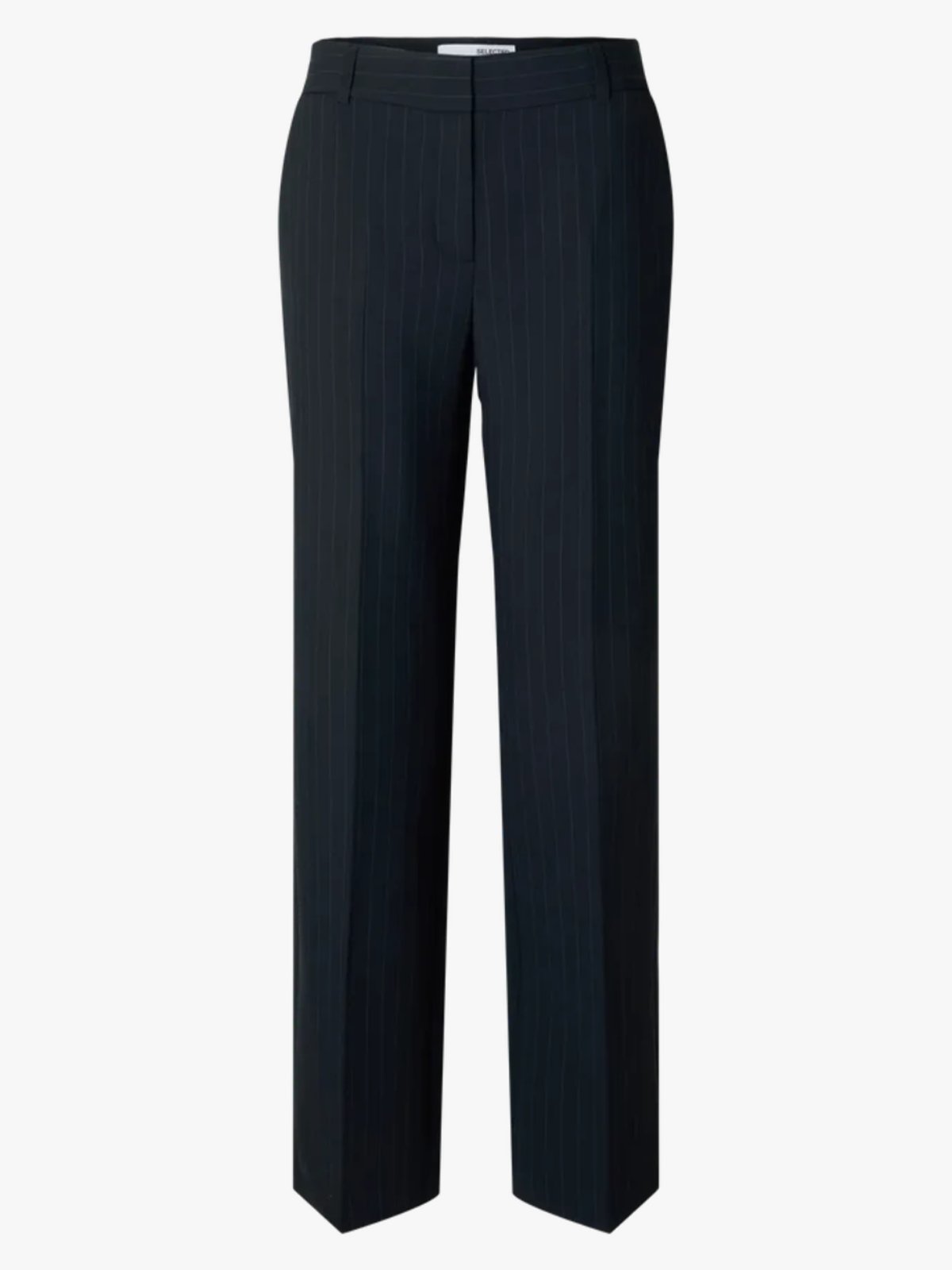 Selected Femme Rita Mid Waist Wide Pant Dark Sapphire Pin Stripe
