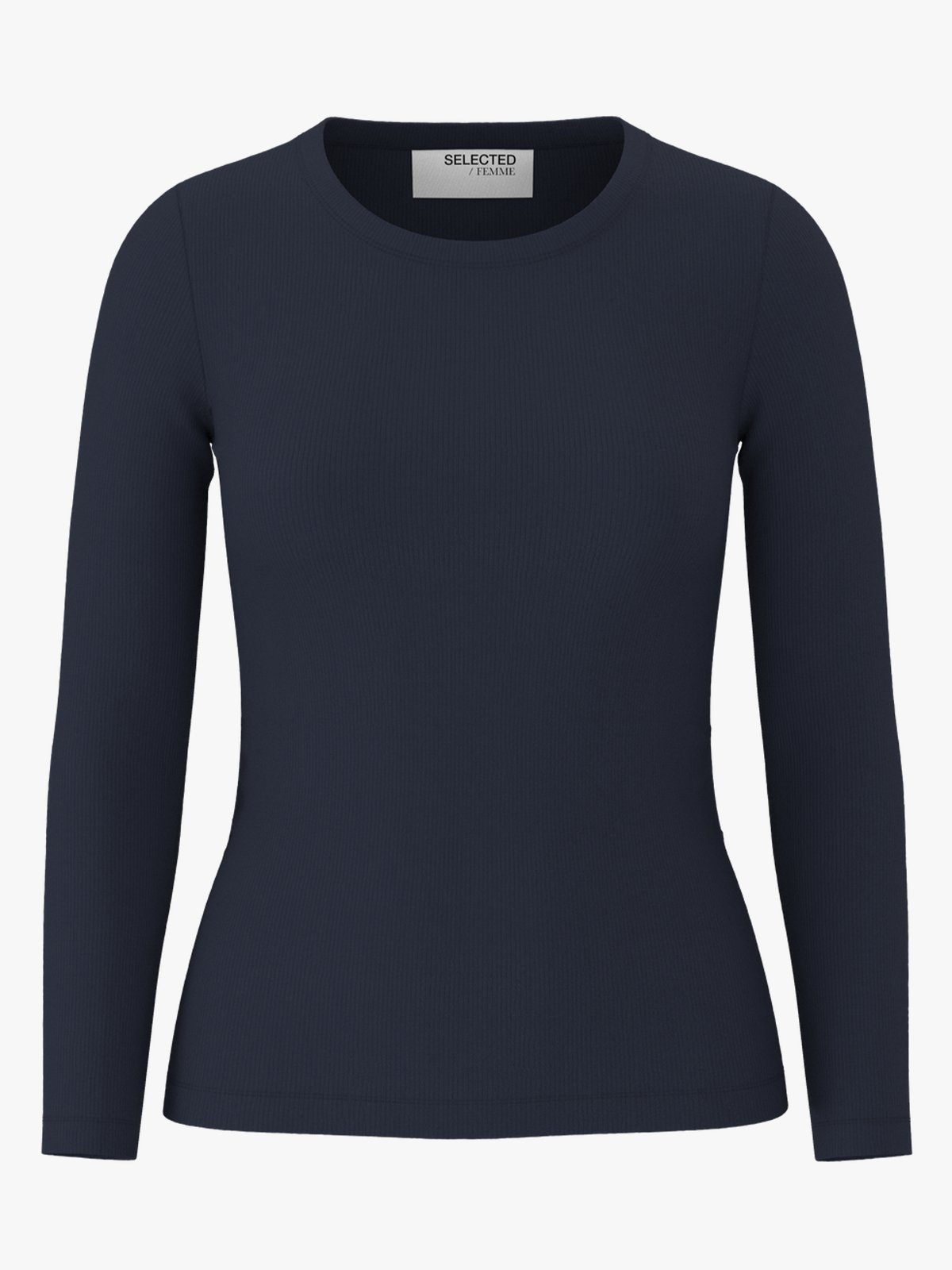 Selected Femme Dianna Long Sleeve O-Neck Top Dark Sapphire