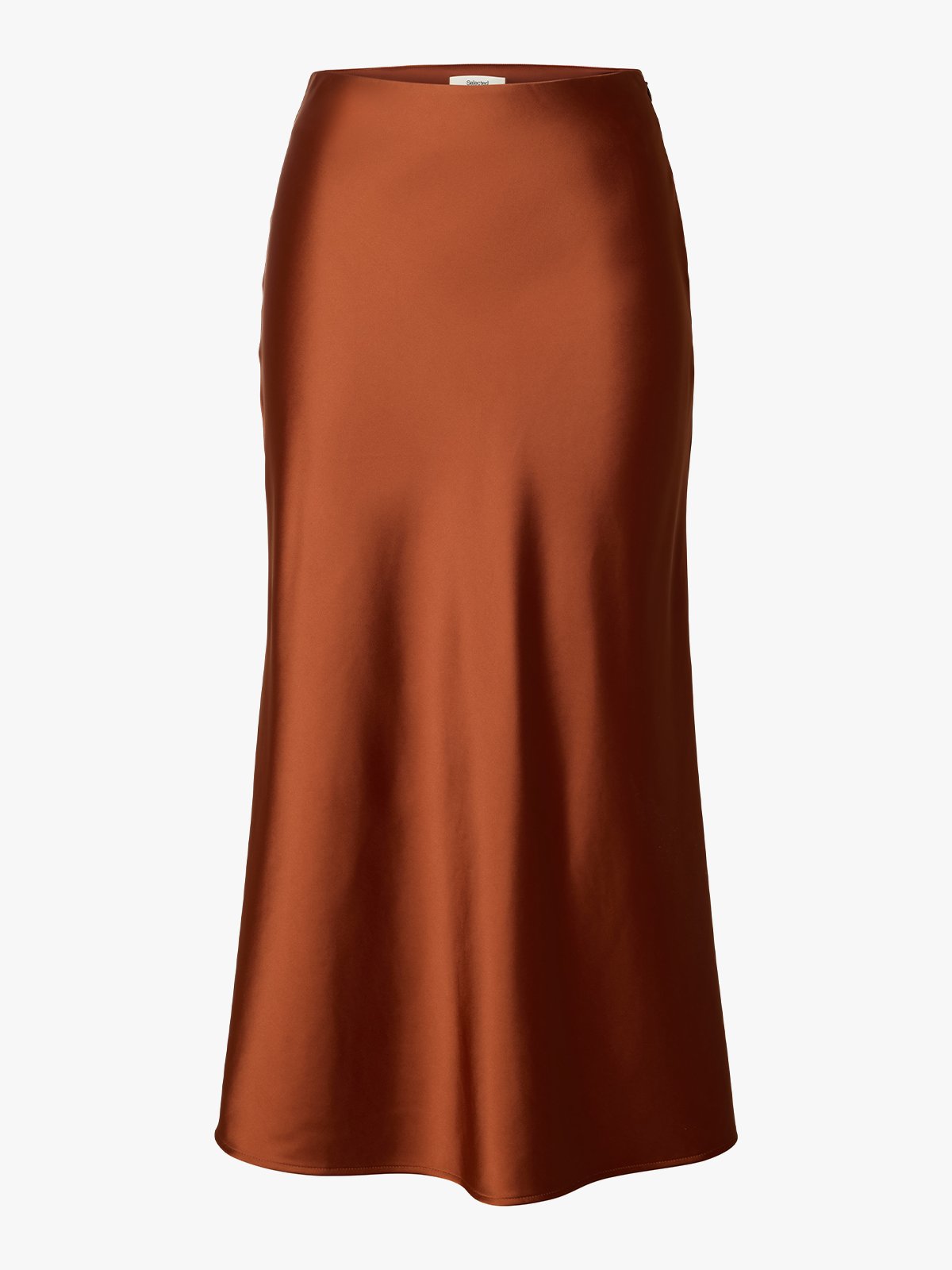 Selected Femme Lena High Waist Midi Skirt Cherry Mahogany