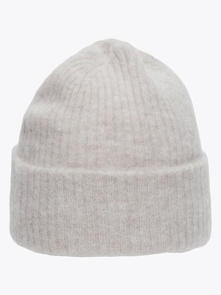 Selected Femme Maline Knit Beanie Birch Melange