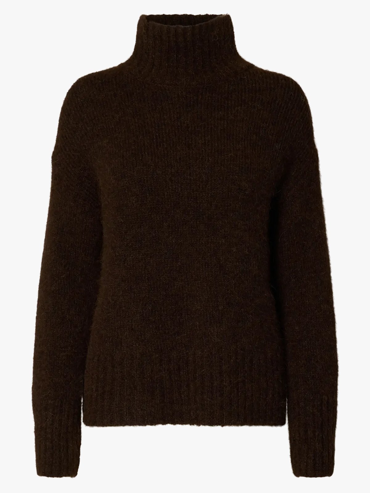 Selected Femme Gabriella Long Sleeve Knit High Neck Delicioso MELANGE