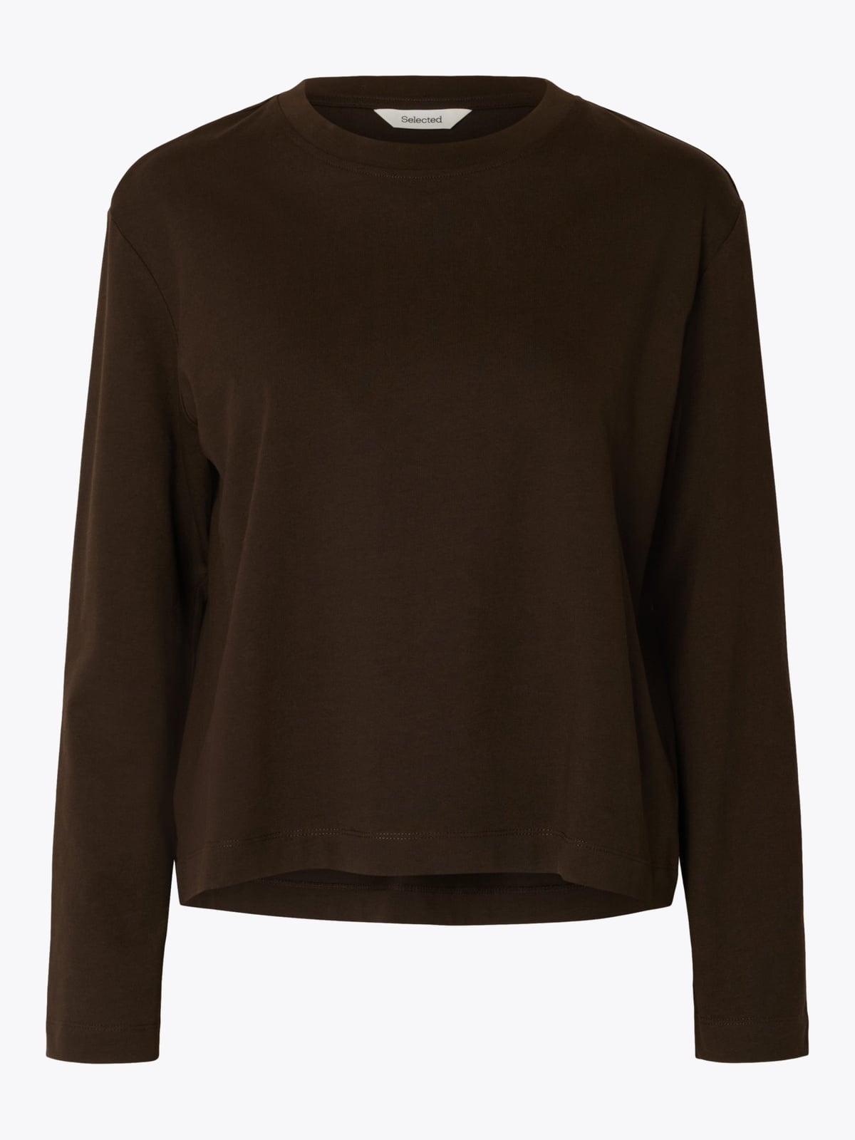 Selected Femme Essential Long Sleeve Boxy Tee Delicioso