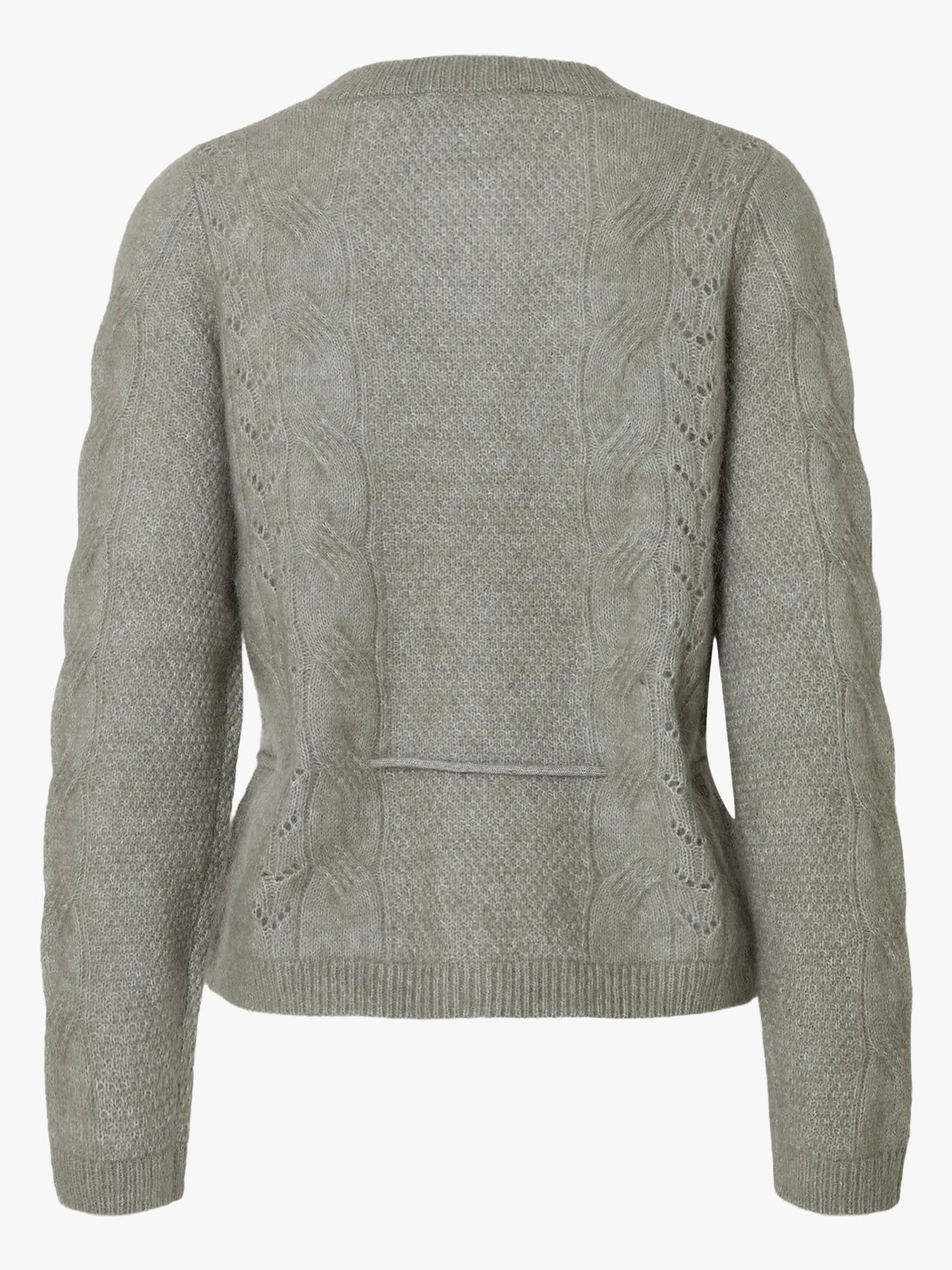 Selected Femme Vera Long Sleeve Knit Belt Cardigan Vetiver