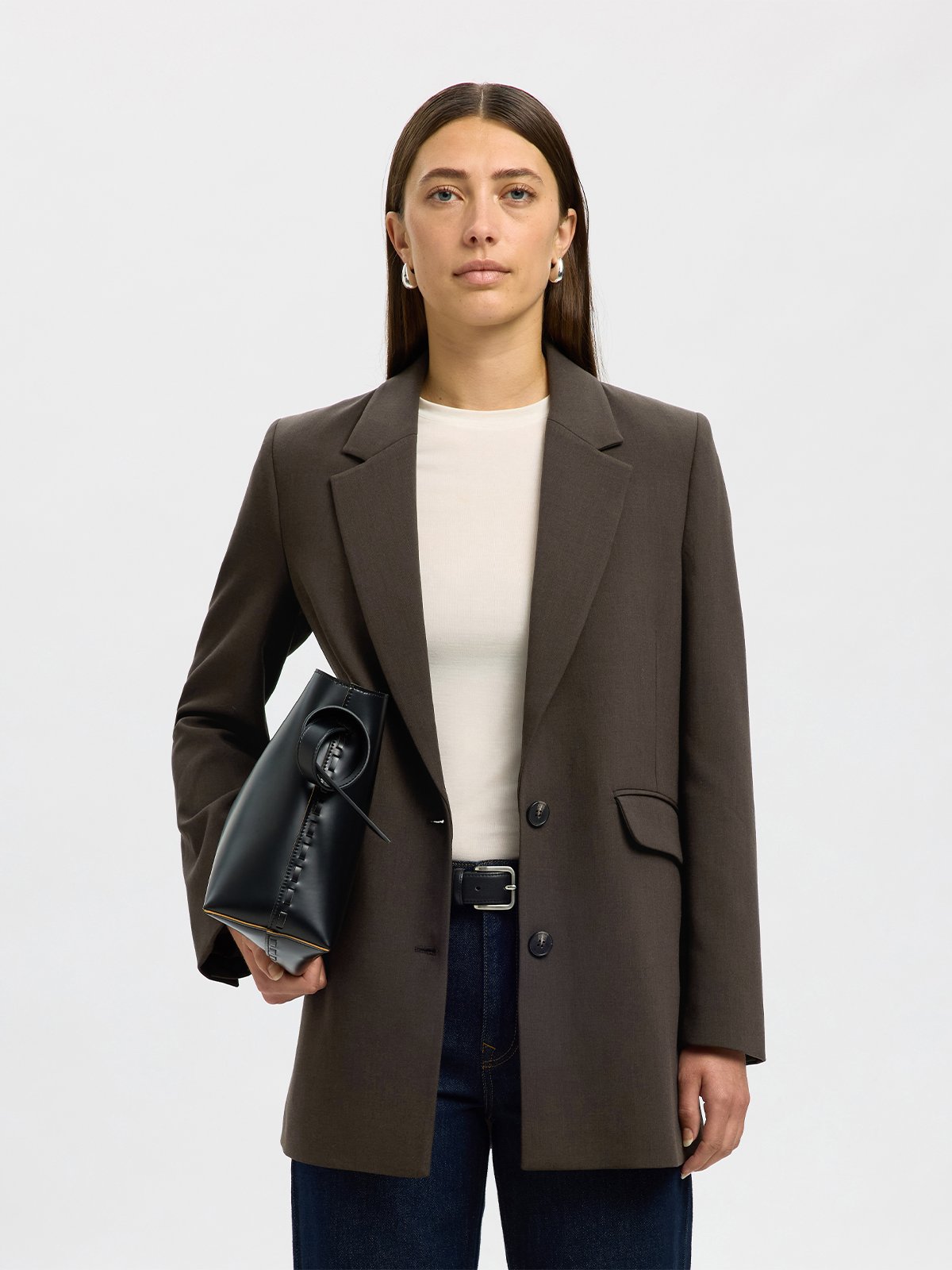Selected Femme Rita Long Sleeve Relaxed Blazer Delicioso