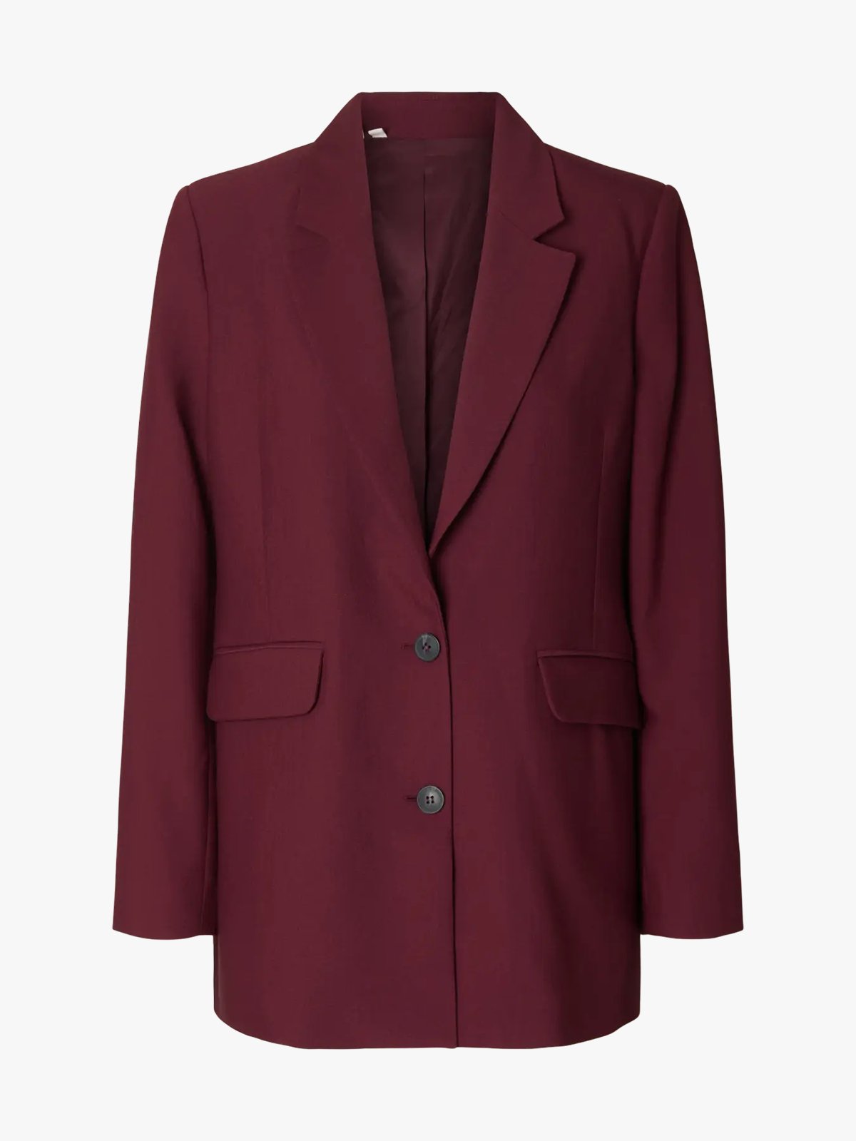 Selected Femme Rita Long Sleeve Relaxed Blazer Tawny Port Melange