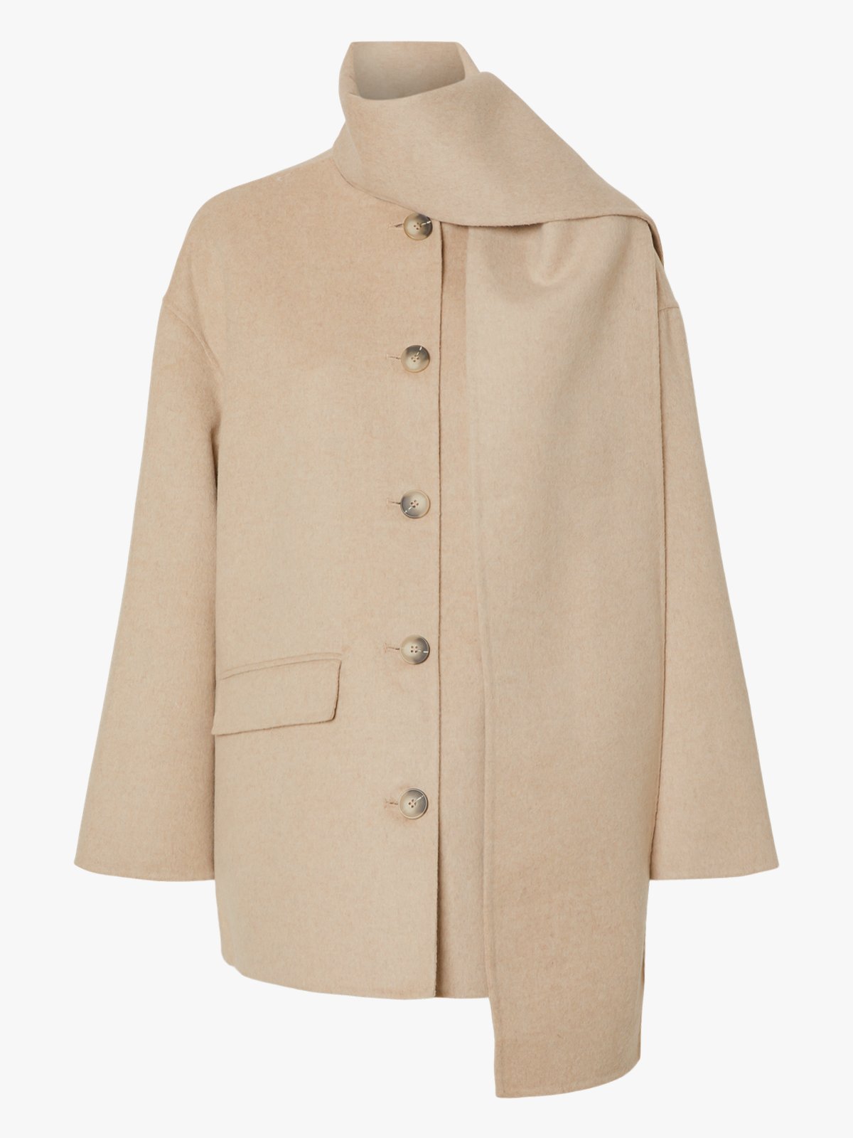 Selected Femme Pam Handmade Scarf Jacket Irish / Sandshell