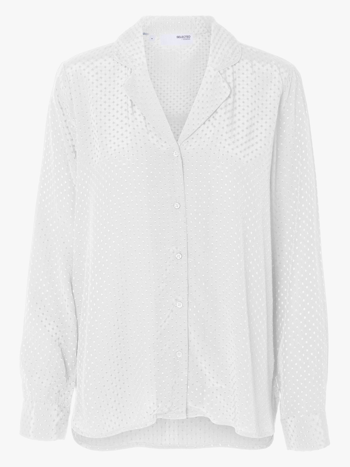 Selected Femme Kamma Long Sleeve Shirt Snow White