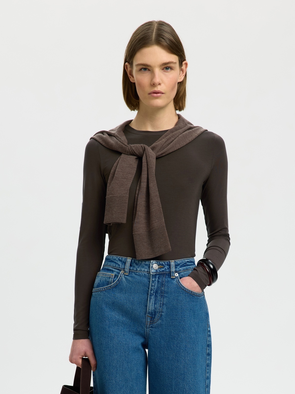 Selected Femme Manja Long Sleeve O-Neck Delicioso