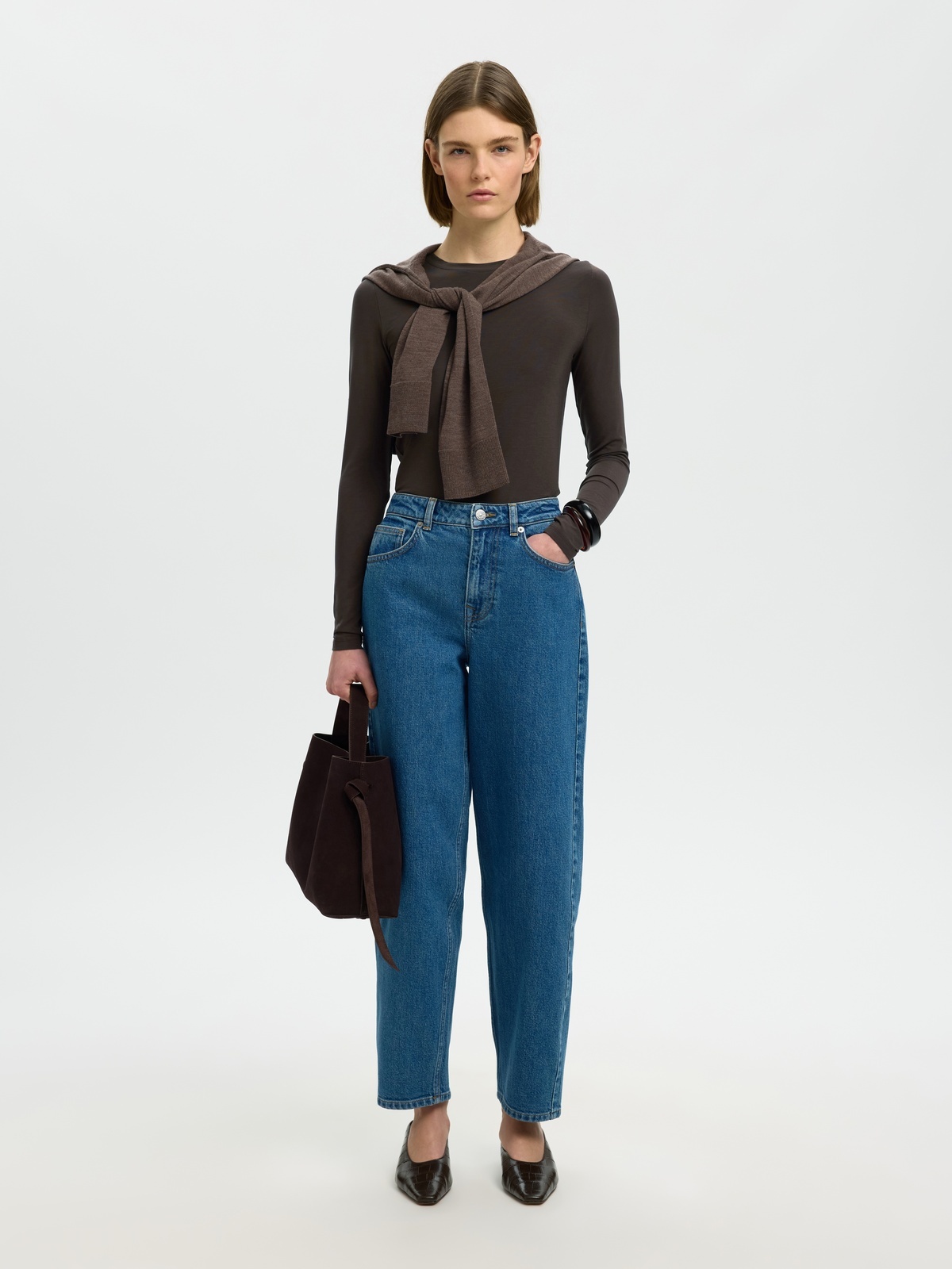 Selected Femme Manja Long Sleeve O-Neck Delicioso