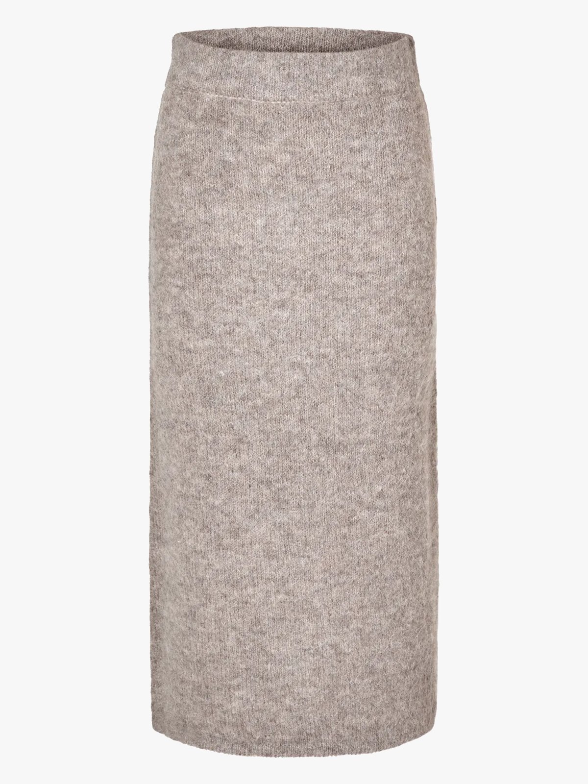 Selected Femme Gabella High Waisted Midi Knit Skirt Steel Gray Melange