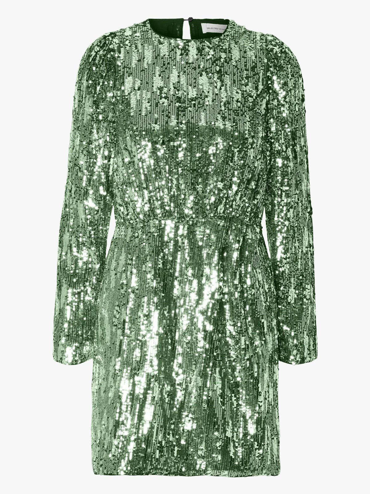 Selected Femme Ari-Colyn Long Sleeve Short Sequins Dress Loden Frost