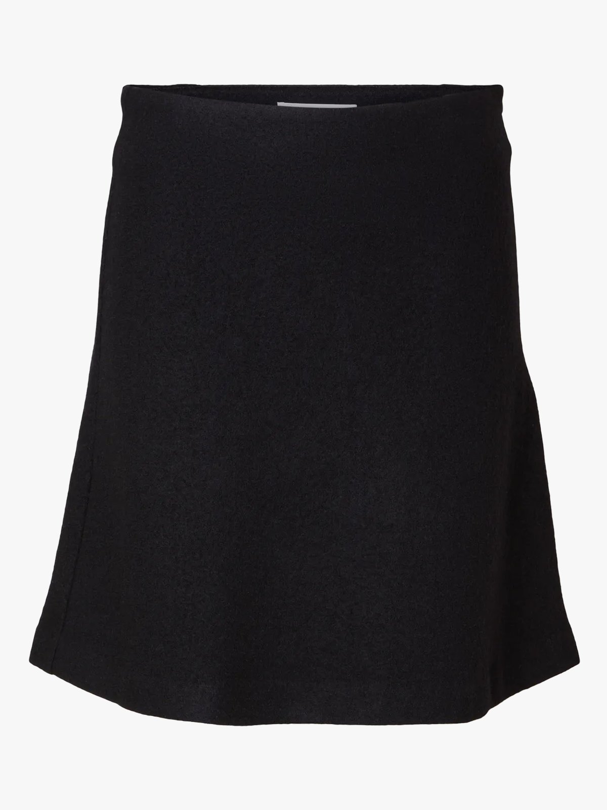 Selected Femme Woon High Waisted Short Wool Skirt Black