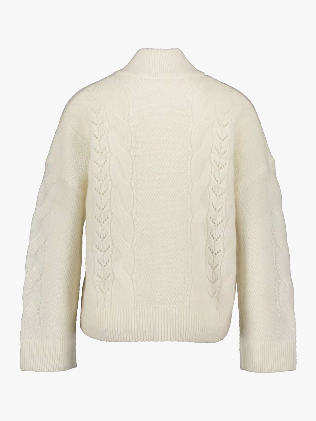 Selected Femme Vera Long Sleeve Knit Zip Cardigan Snow White