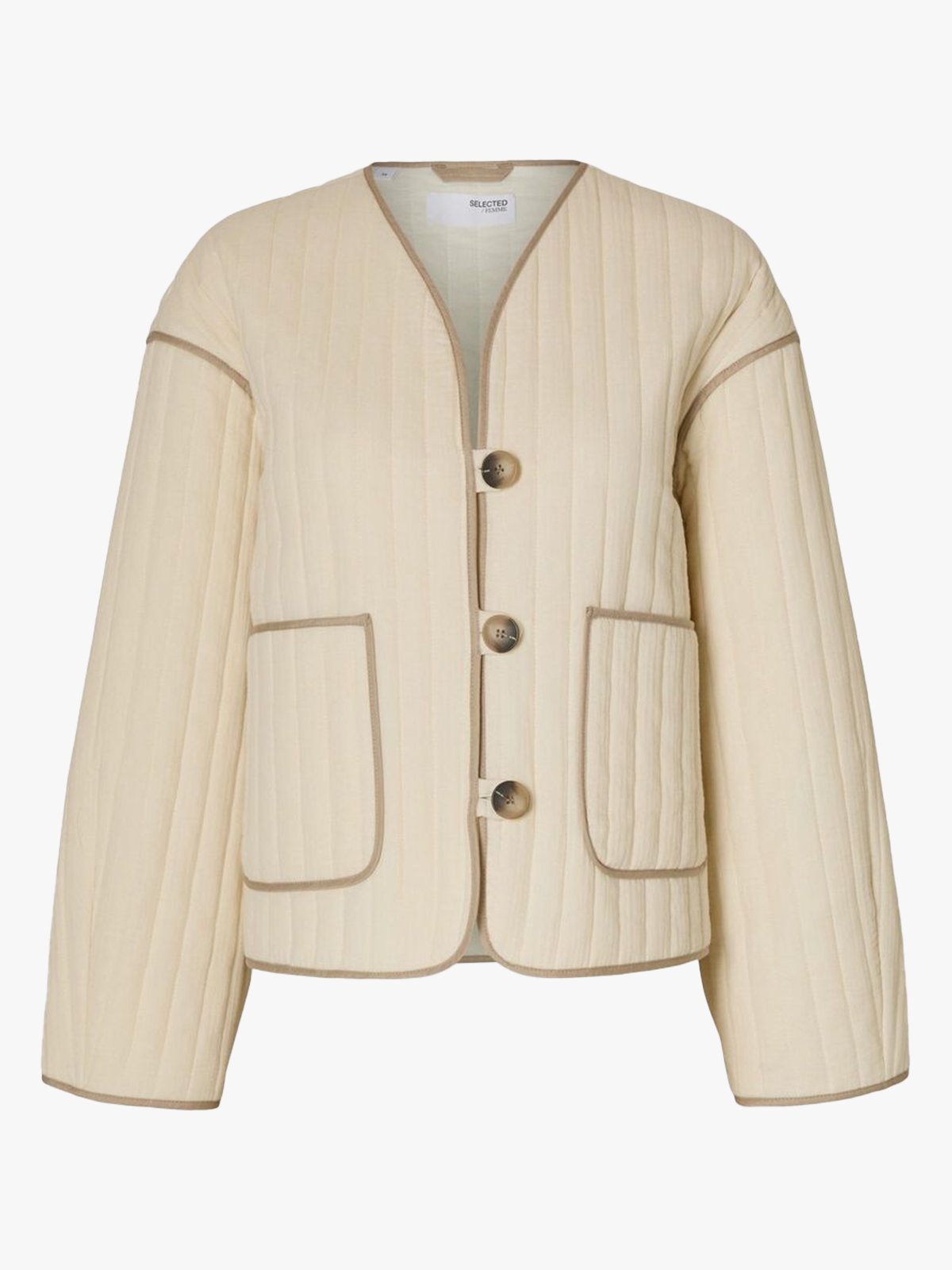 Selected Femme Linn Quilted Jacket Birch
