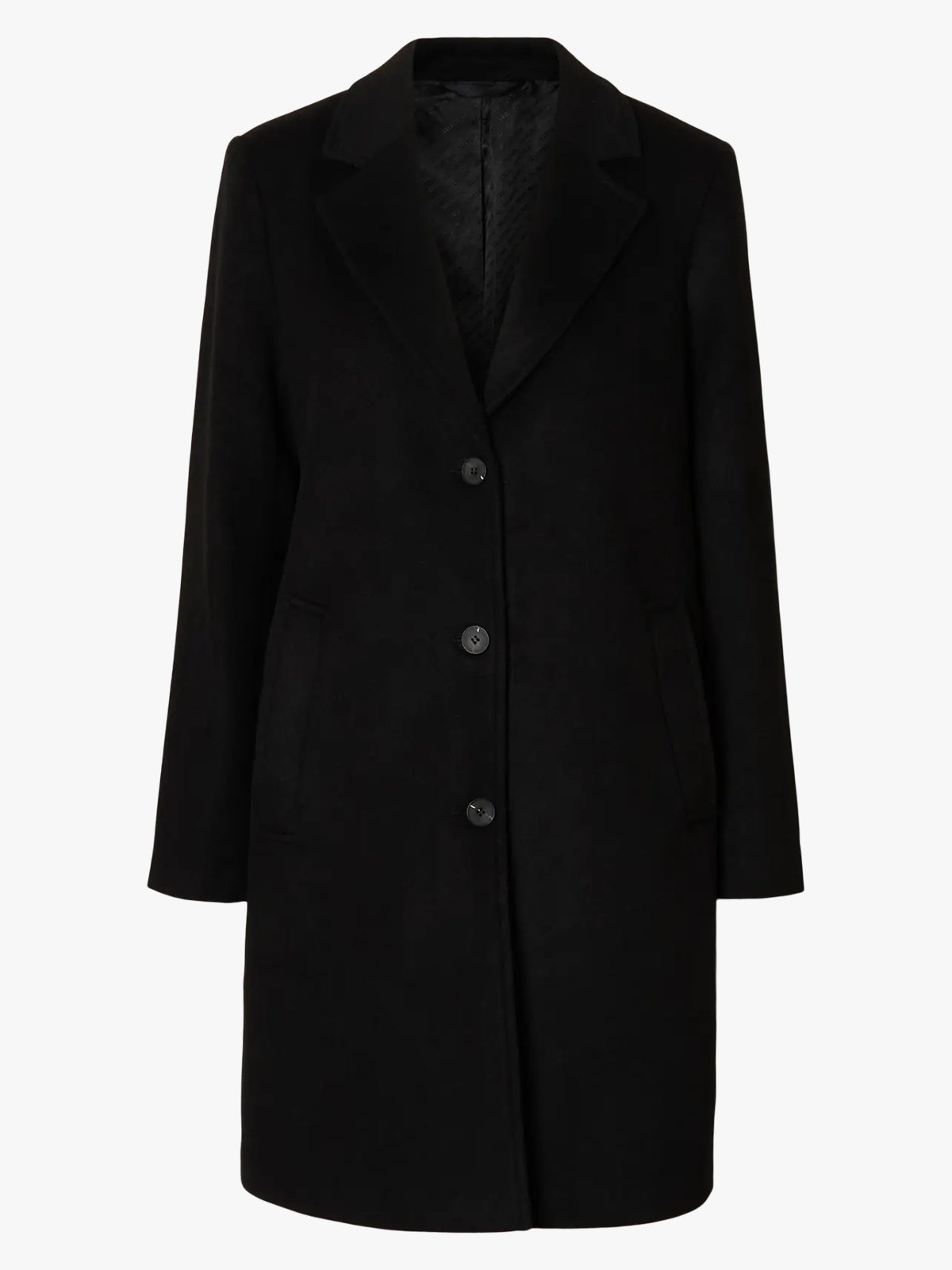 Selected Femme Sasja Lano Coat Black
