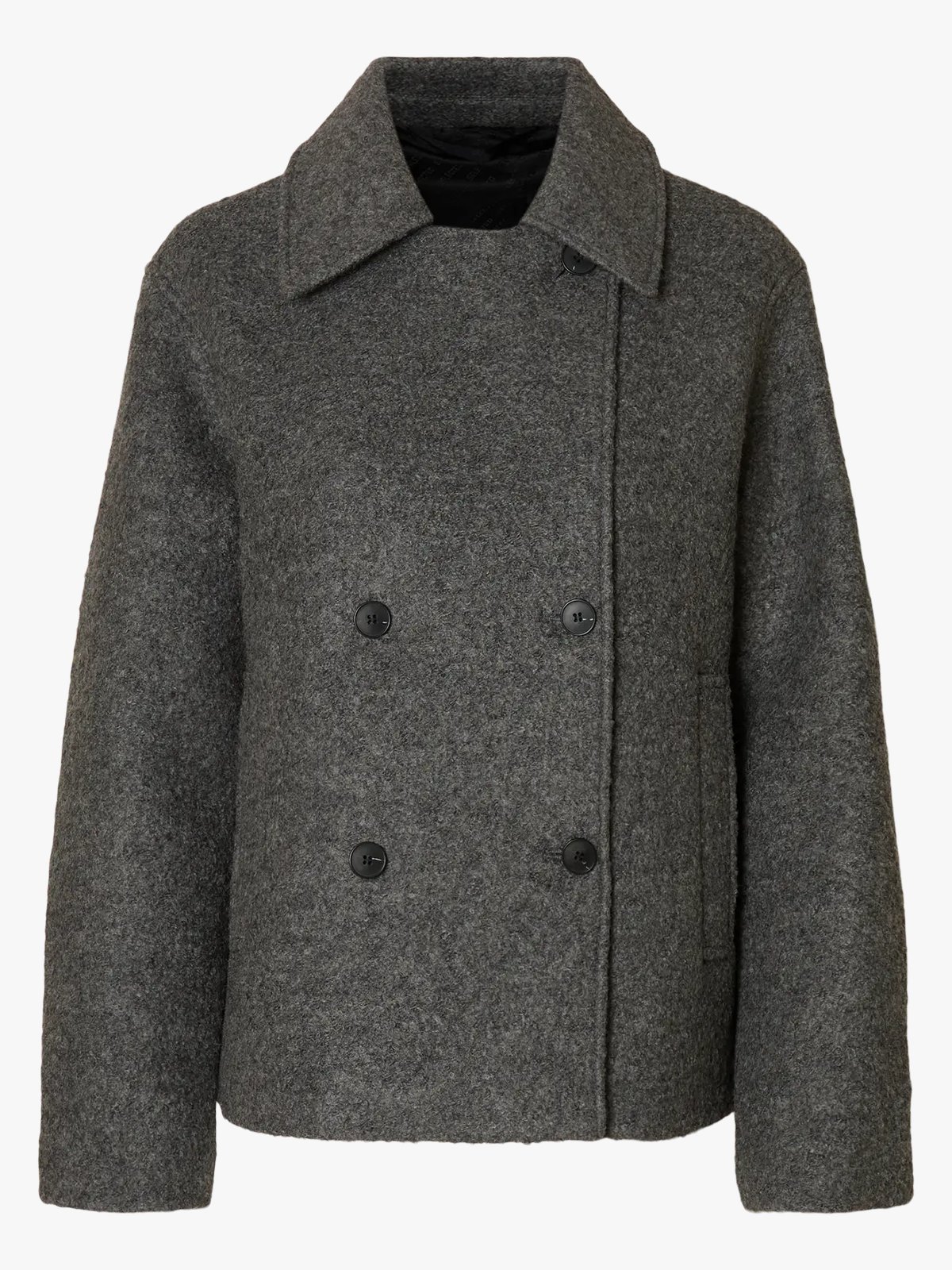 Selected Femme Alma Boucle Lano Jacket Medium Grey Melange