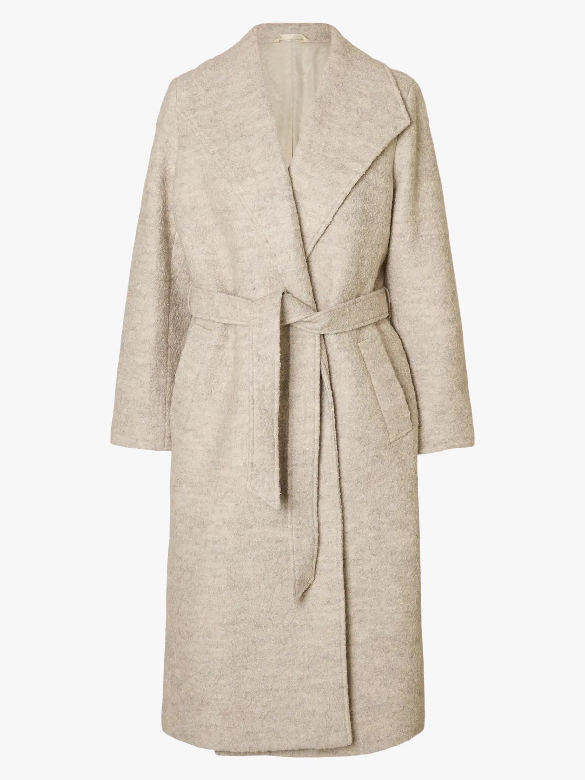 Selected Femme Rosa Boucle Lano Coat Sandshell Melange