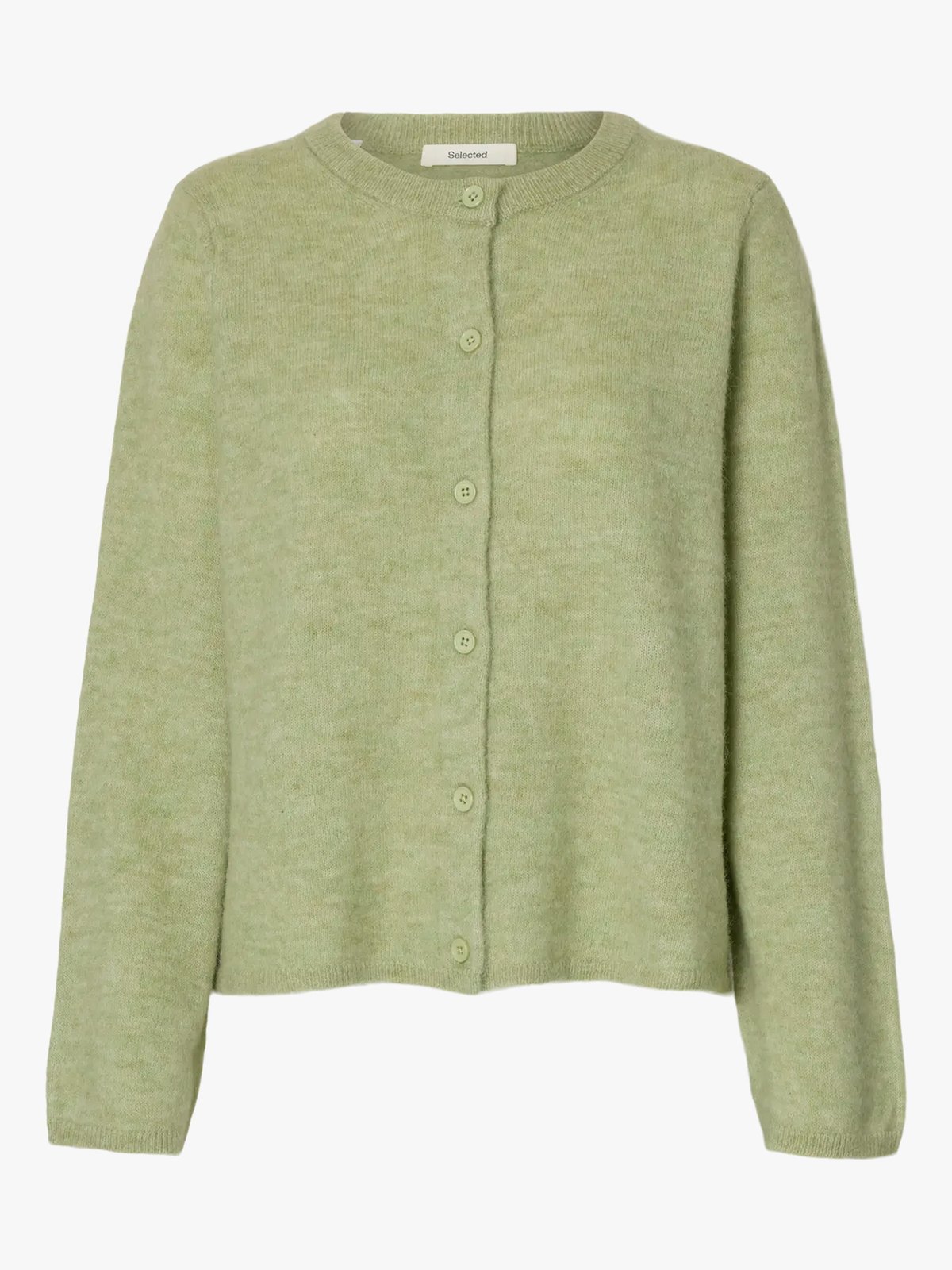 Selected Femme Lulu New Long Sleeve Knit Cardigan Lint Melange