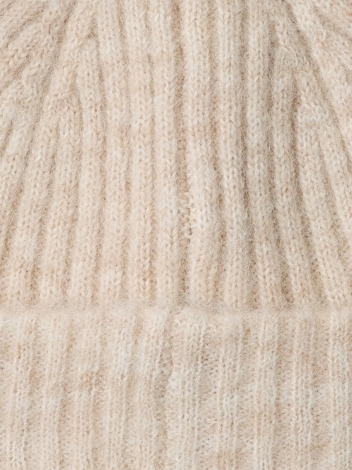 Selected Femme Lulu Lano Knit Beanie Birch MELANGE