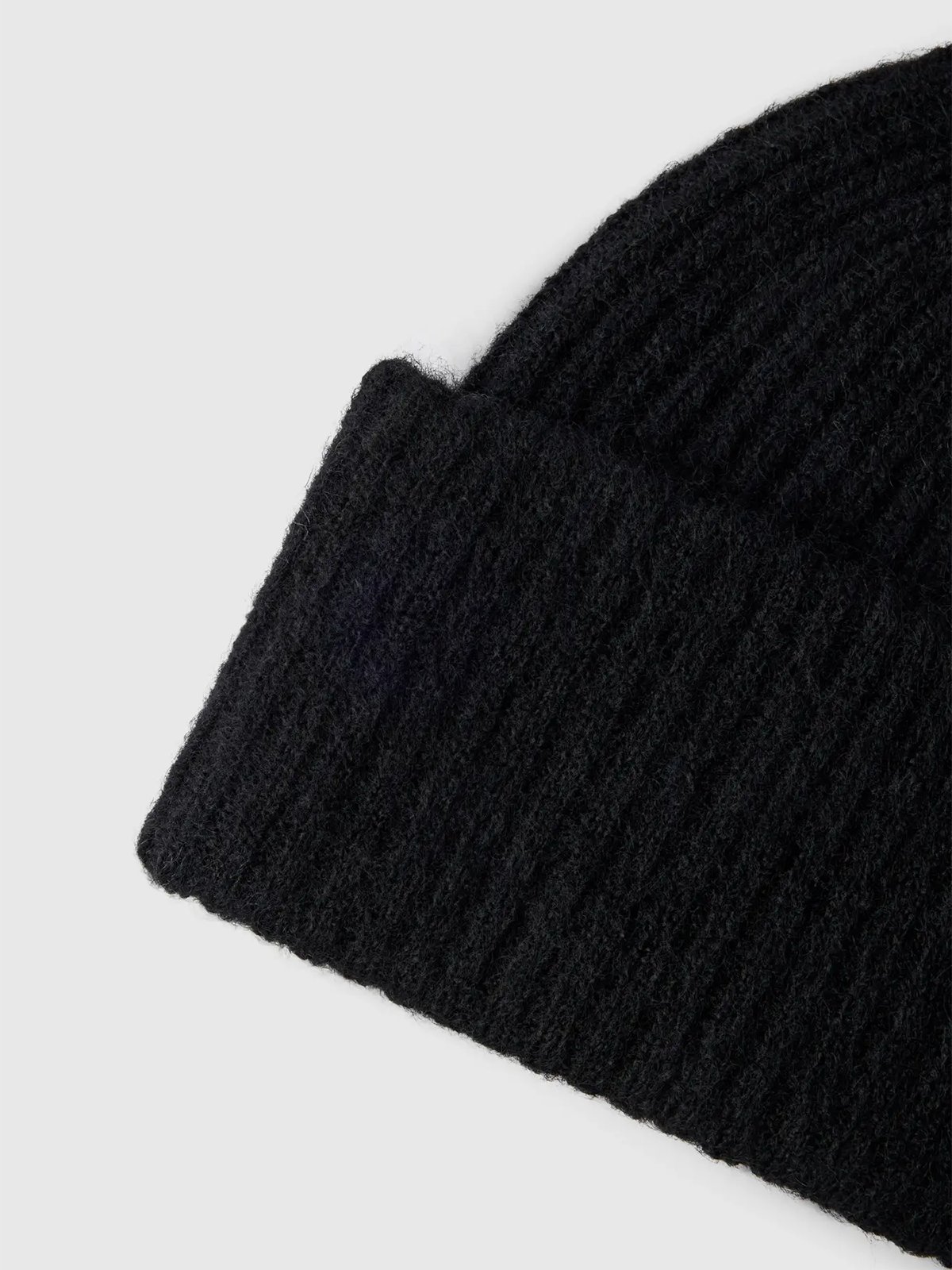Selected Femme Lulu Lano Knit Beanie Black