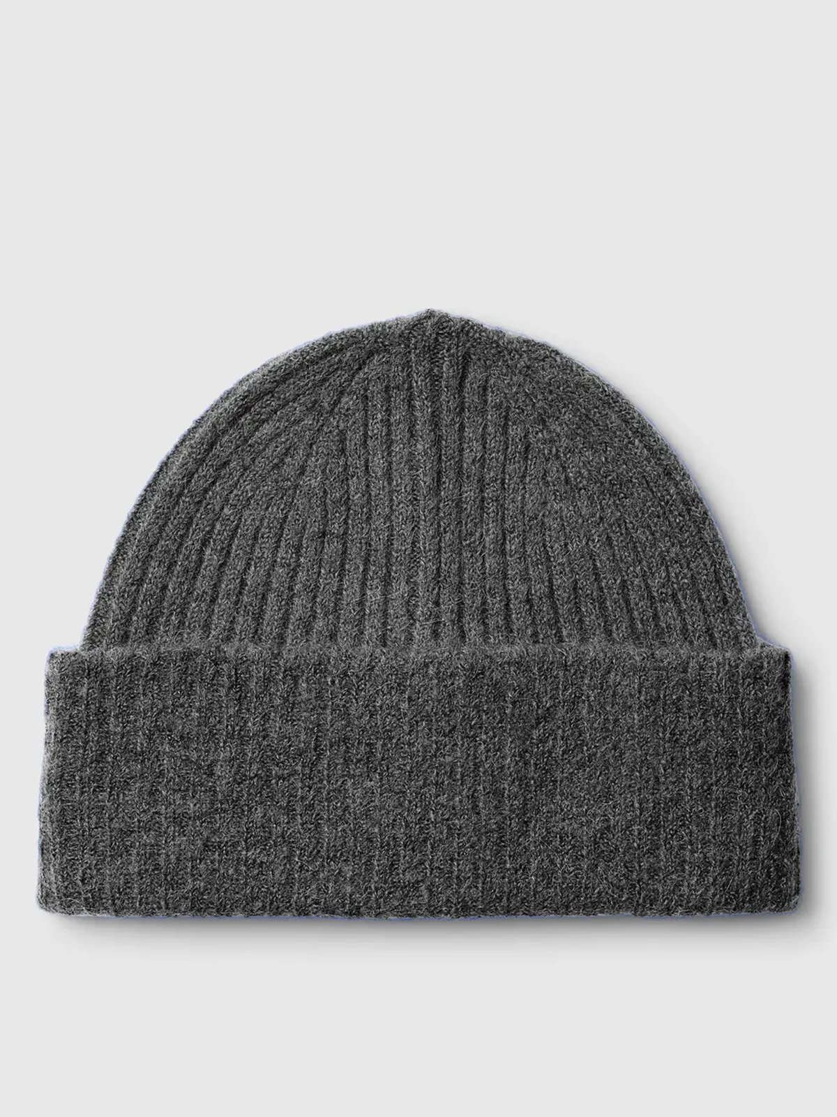 Selected Femme Lulu Lano Knit Beanie Medium Grey Melange