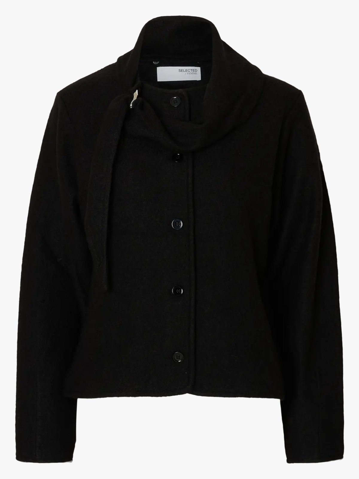 Selected Femme Darla Long Sleeve Knit Jacket Black
