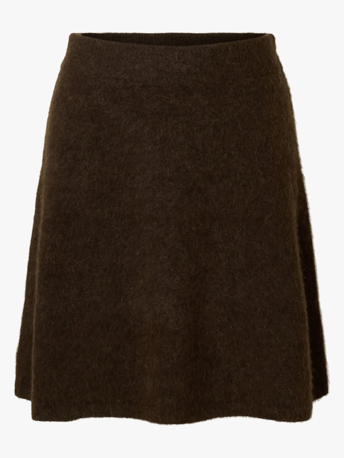 Selected Femme Lulu Brushed High Waist Knit Skirt Delicioso MELANGE