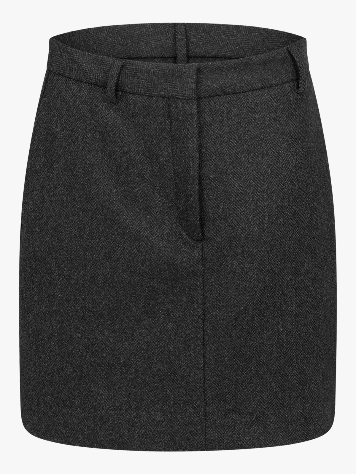 Selected Femme Kaya-Elin Lano Skirt Black Herringbone