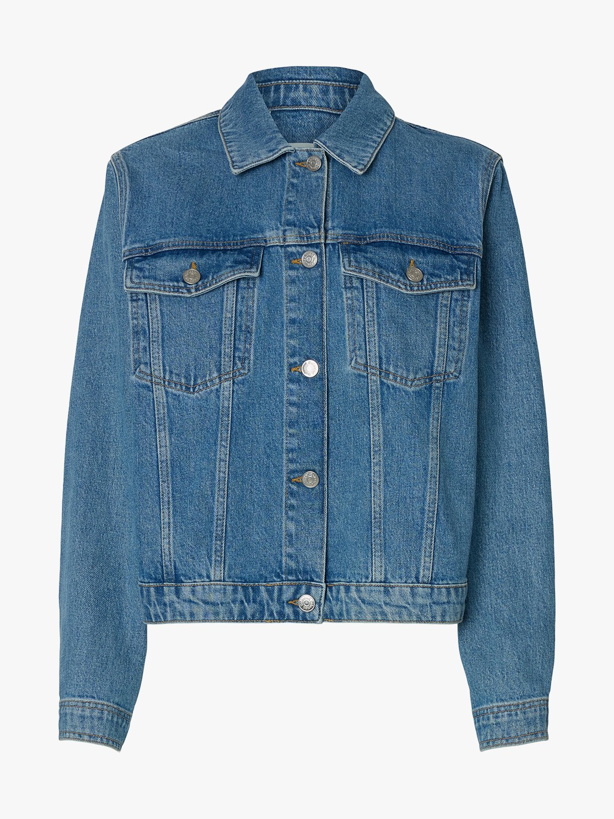 Selected Femme Cena Kori Lig Relaxed Denim Jacket Light Blue Denim