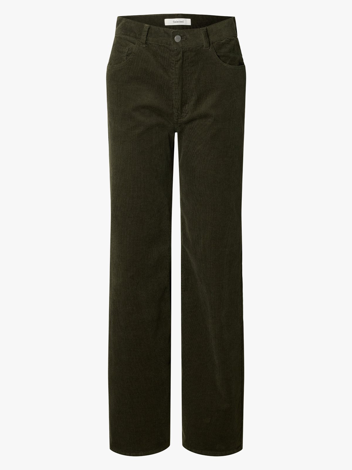 Selected Femme Wide Runa Highwaist Corduroy Pant Deep Depths