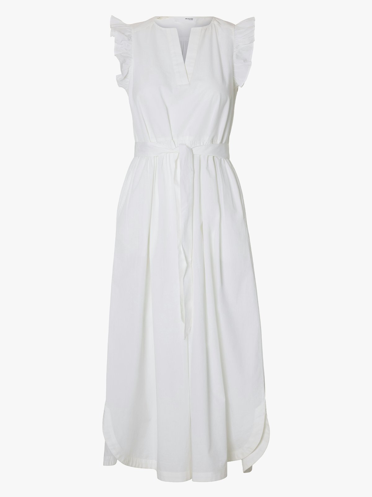 Selected Femme Blair Ida Regular Short Sleeve Long Dress Bright White