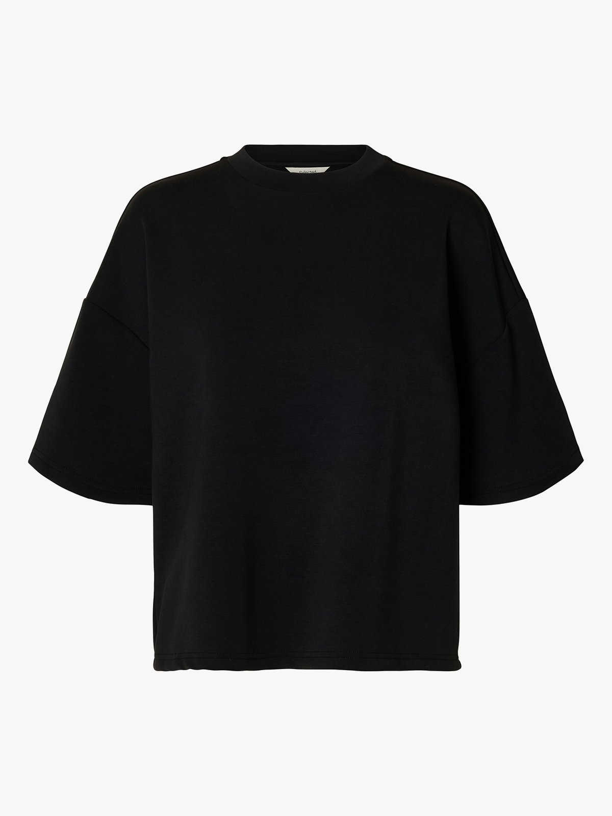 Selected Femme Oversized Tenny Tee Black