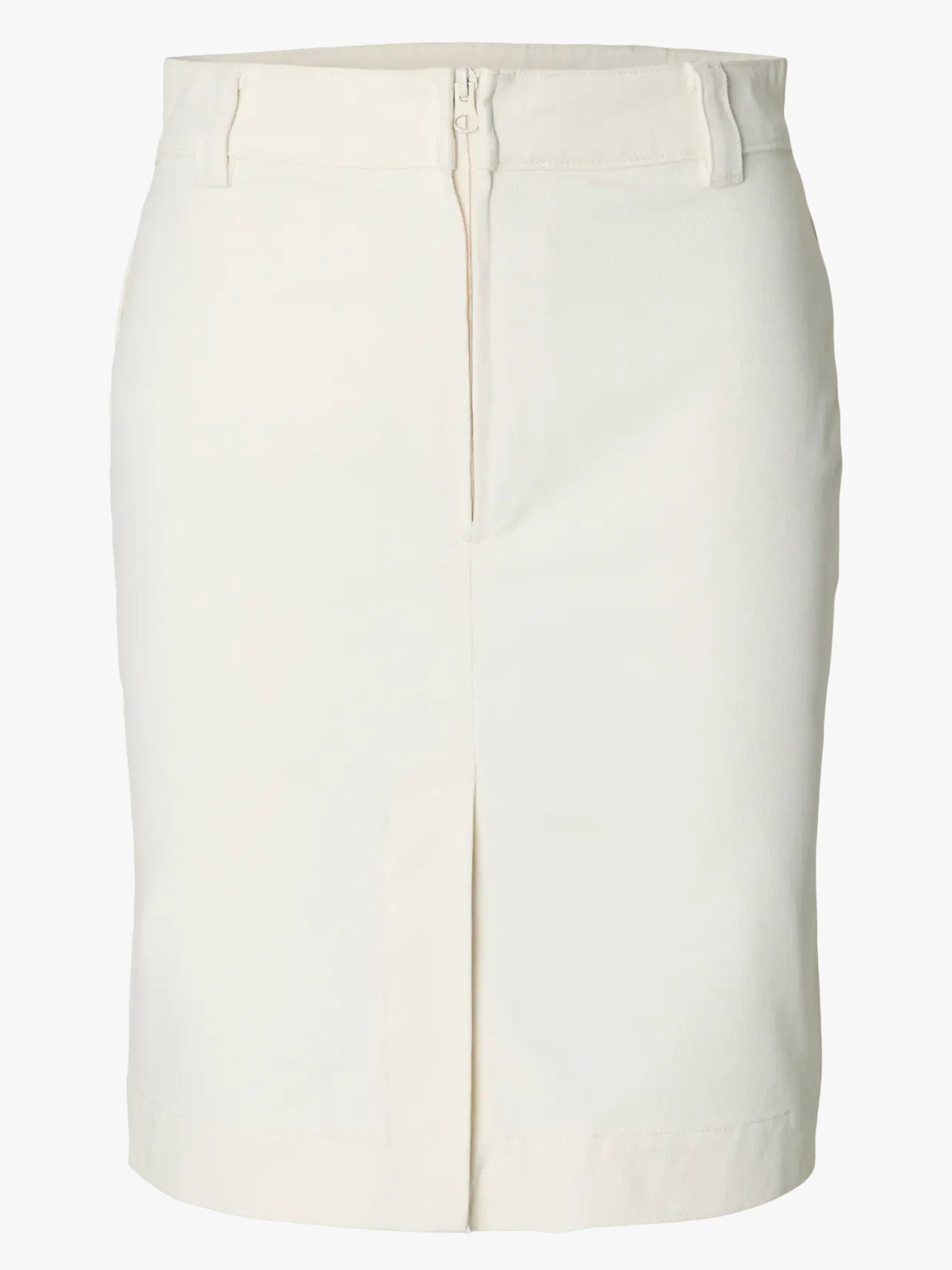 Selected Femme Hotel Amour Mid Waist Midi Skirt Egret