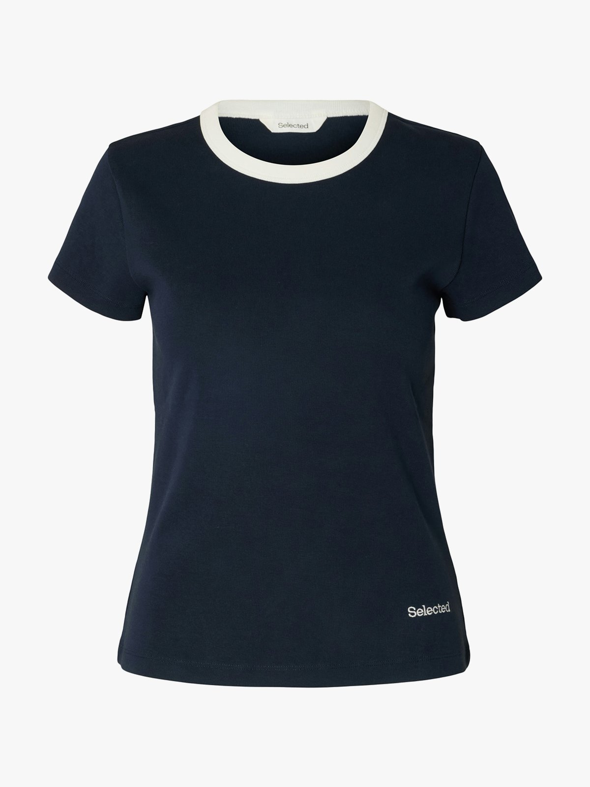 Selected Femme Milly Short Sleeve Tee Dark Sapphire