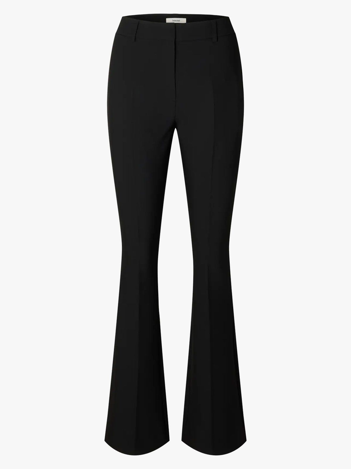Selected Femme Rita Midwaist Slim Flared Pant Black