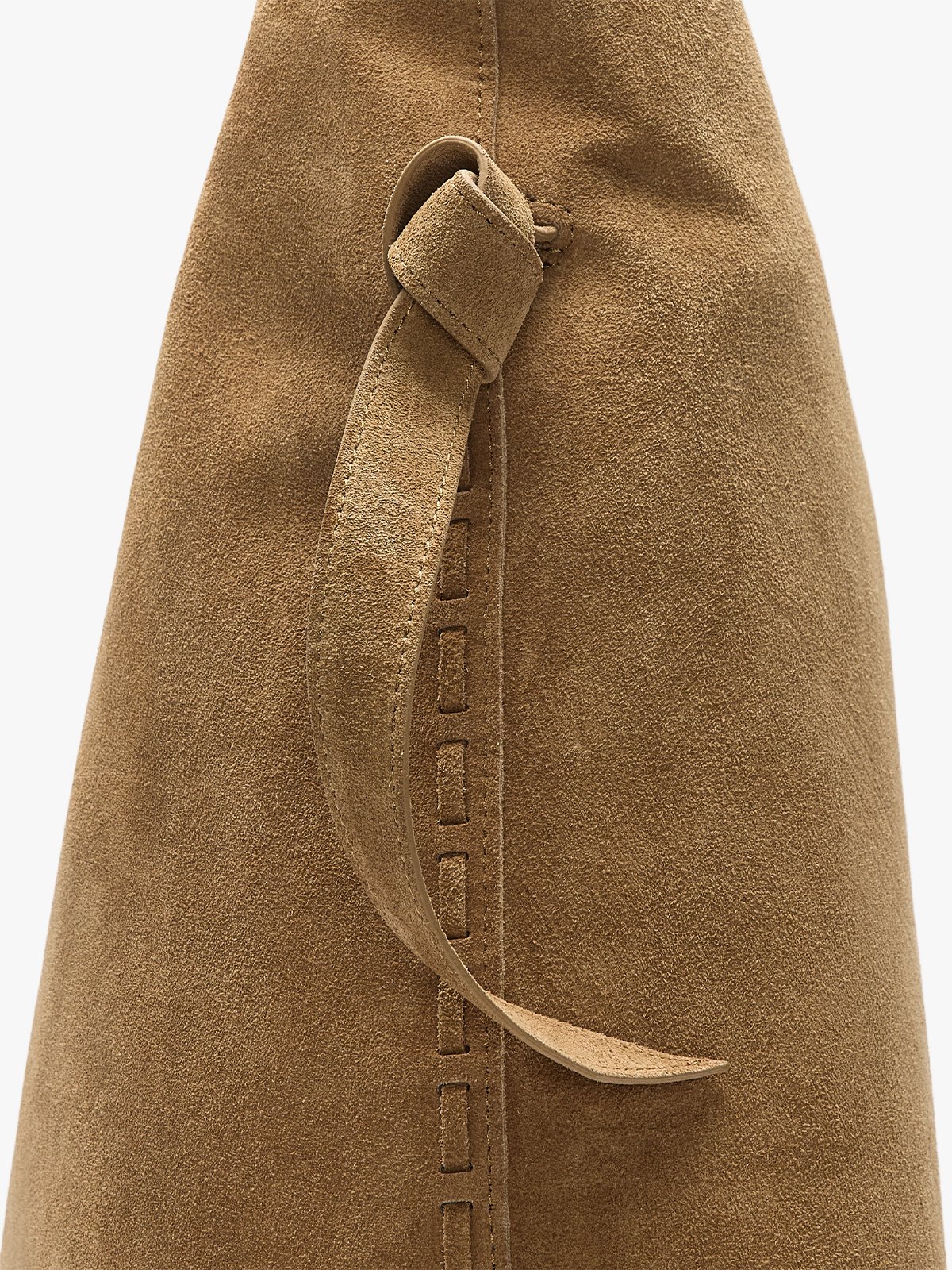 Selected Femme Stella Large Suede Bag Tan