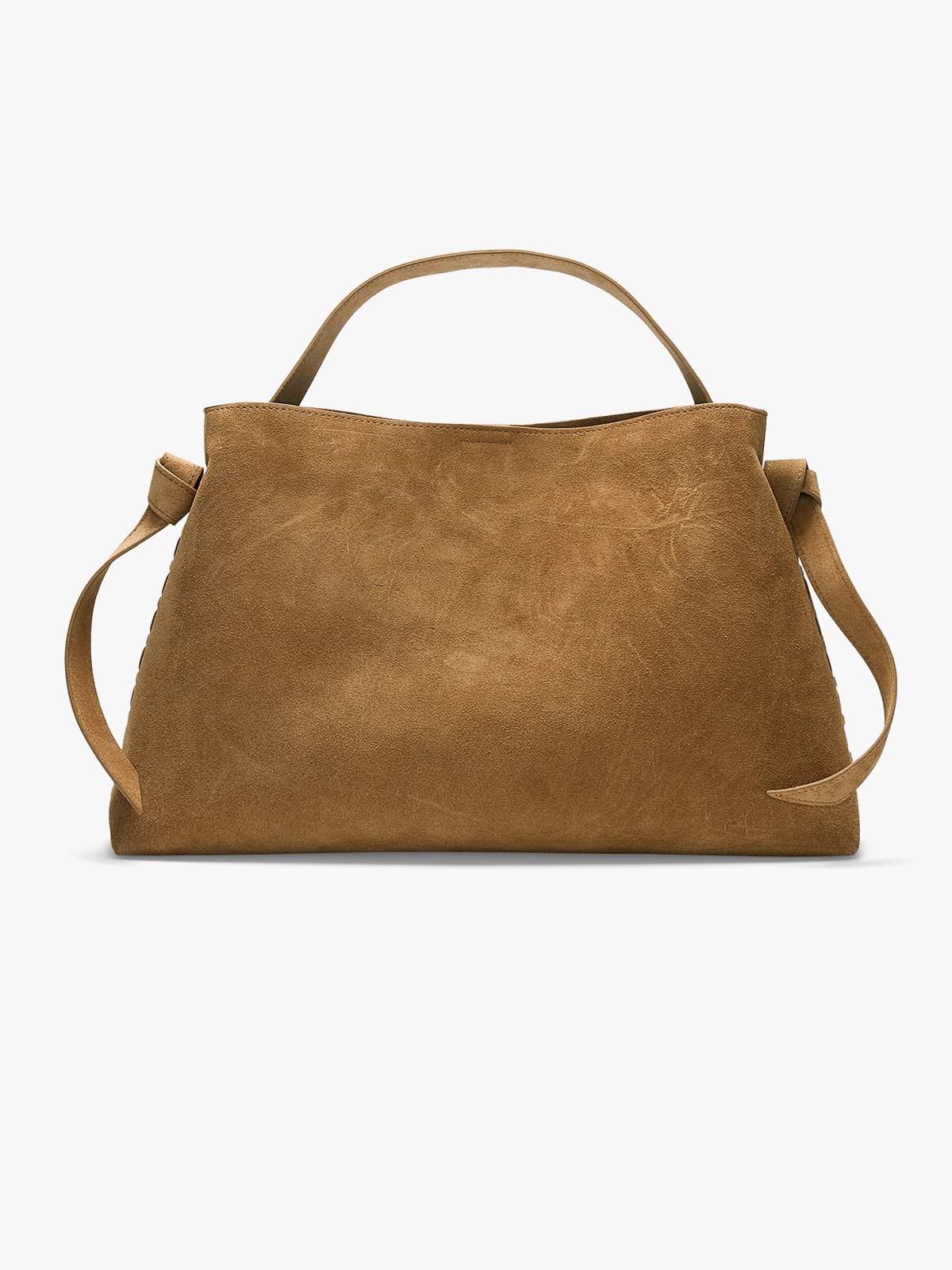 Selected Femme Stella Medium Suede Bag Tan