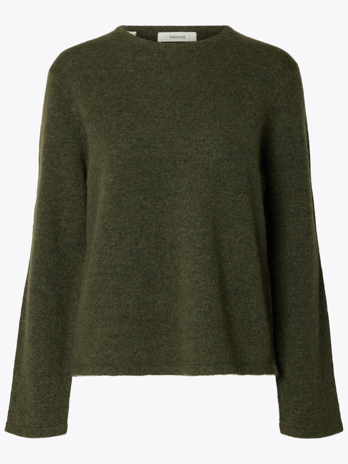 Selected Femme Lulu New Long Sleeve Knit O-Neck Kalamata