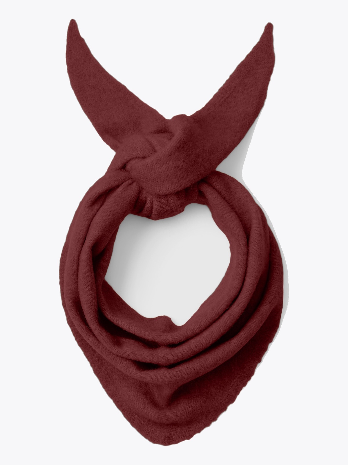 Selected Femme Lulu Brushed Wool Triangle Scarf Tawny Port