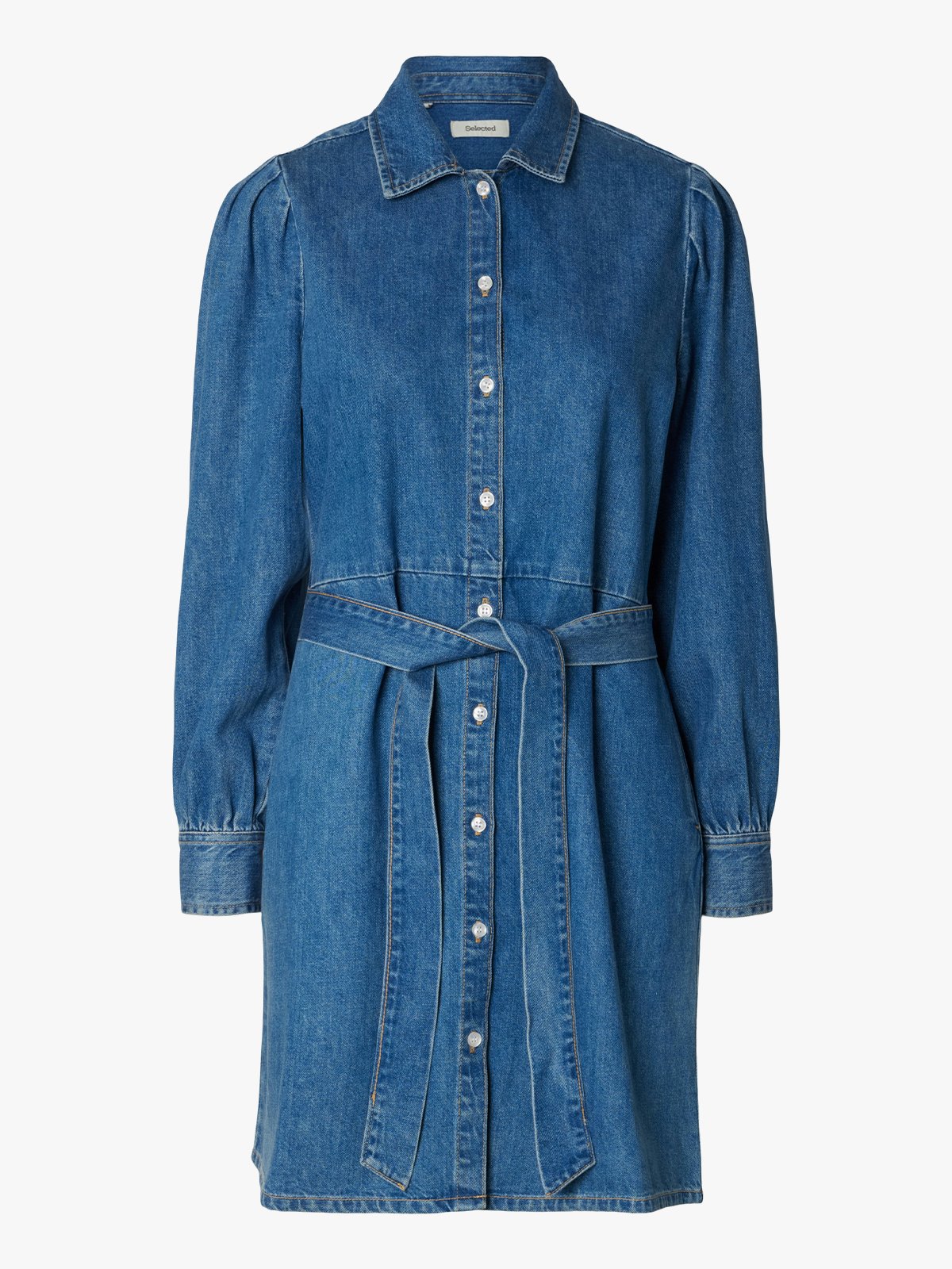 Selected Femme Runa Short Denim Dress Medium Blue Denim