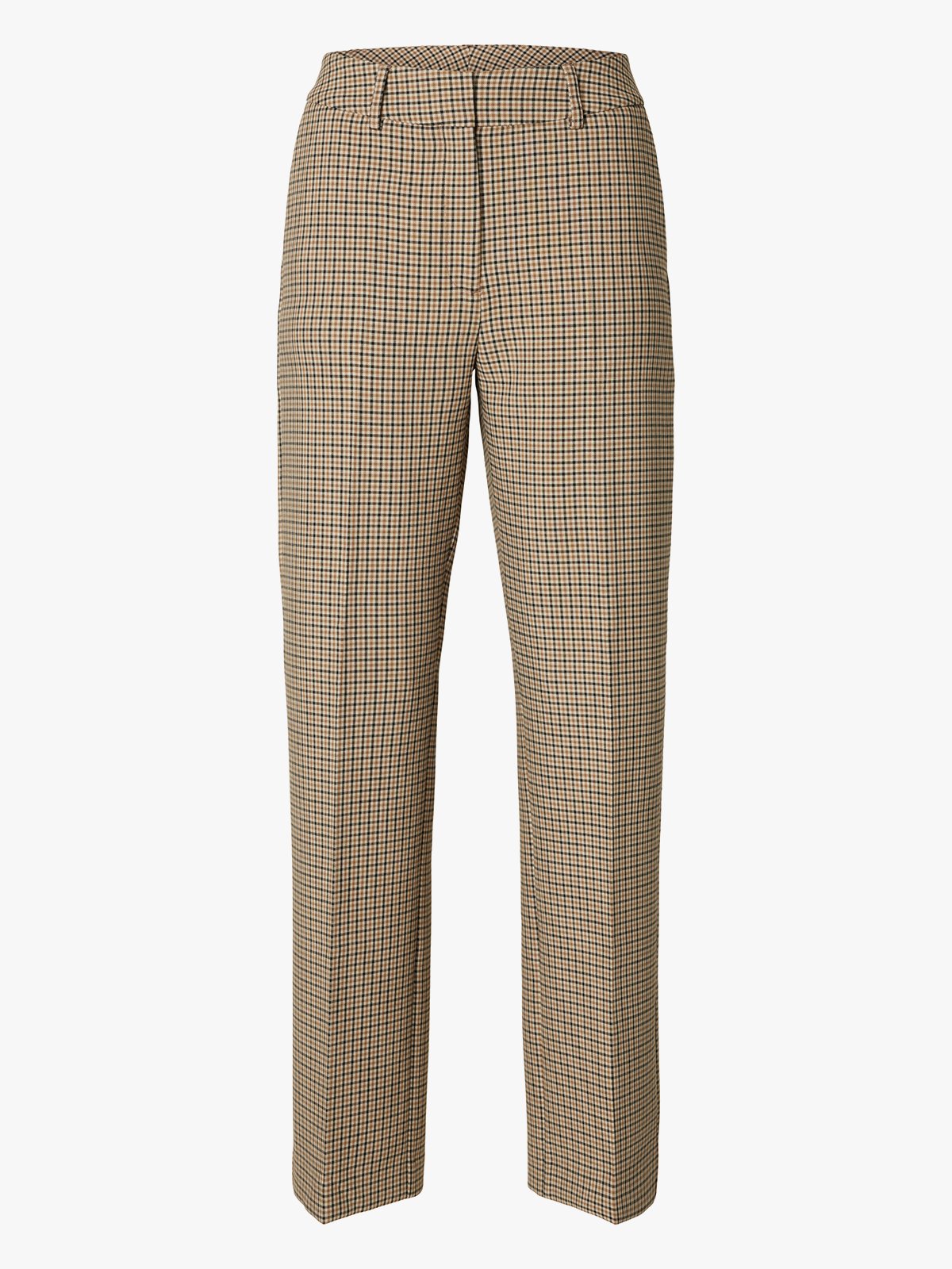 Selected Femme Rita Mid Waist Wide Pant Check Monks Robe