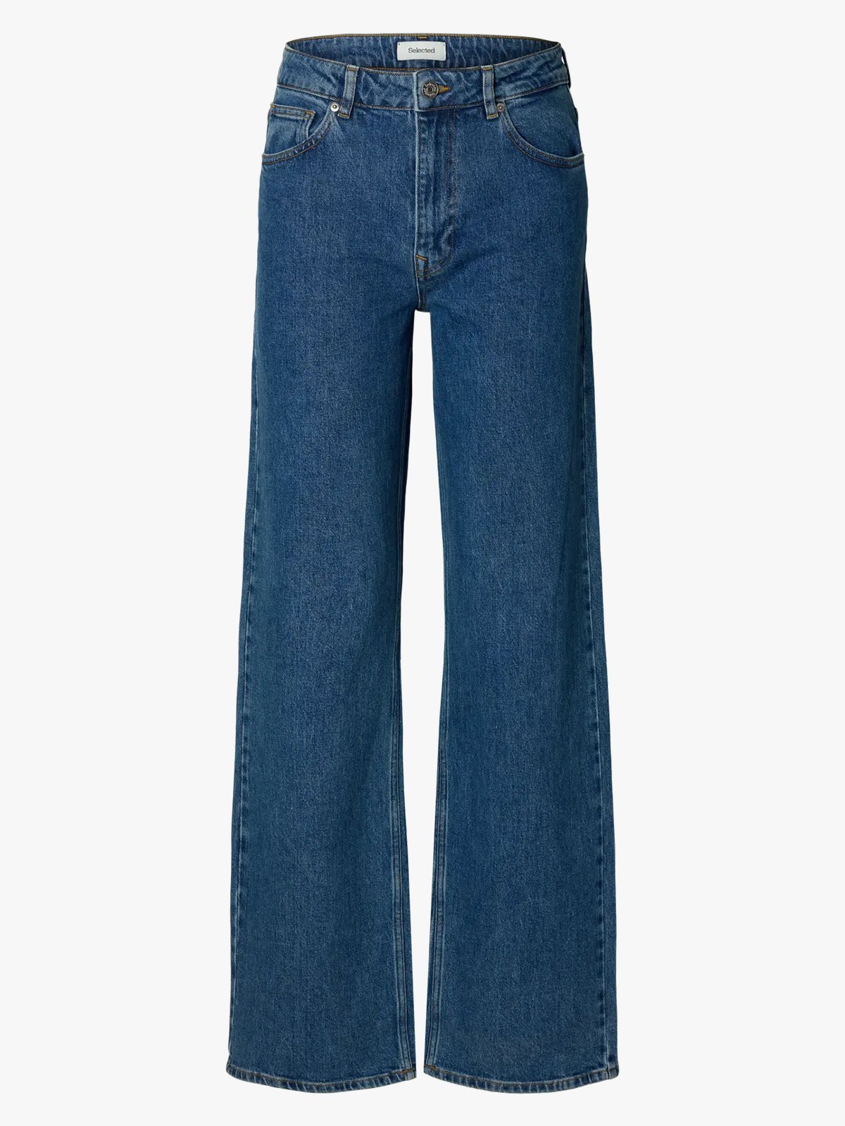 Selected Femme Wide Bea Kori High Waist Jeans Medium blue denim